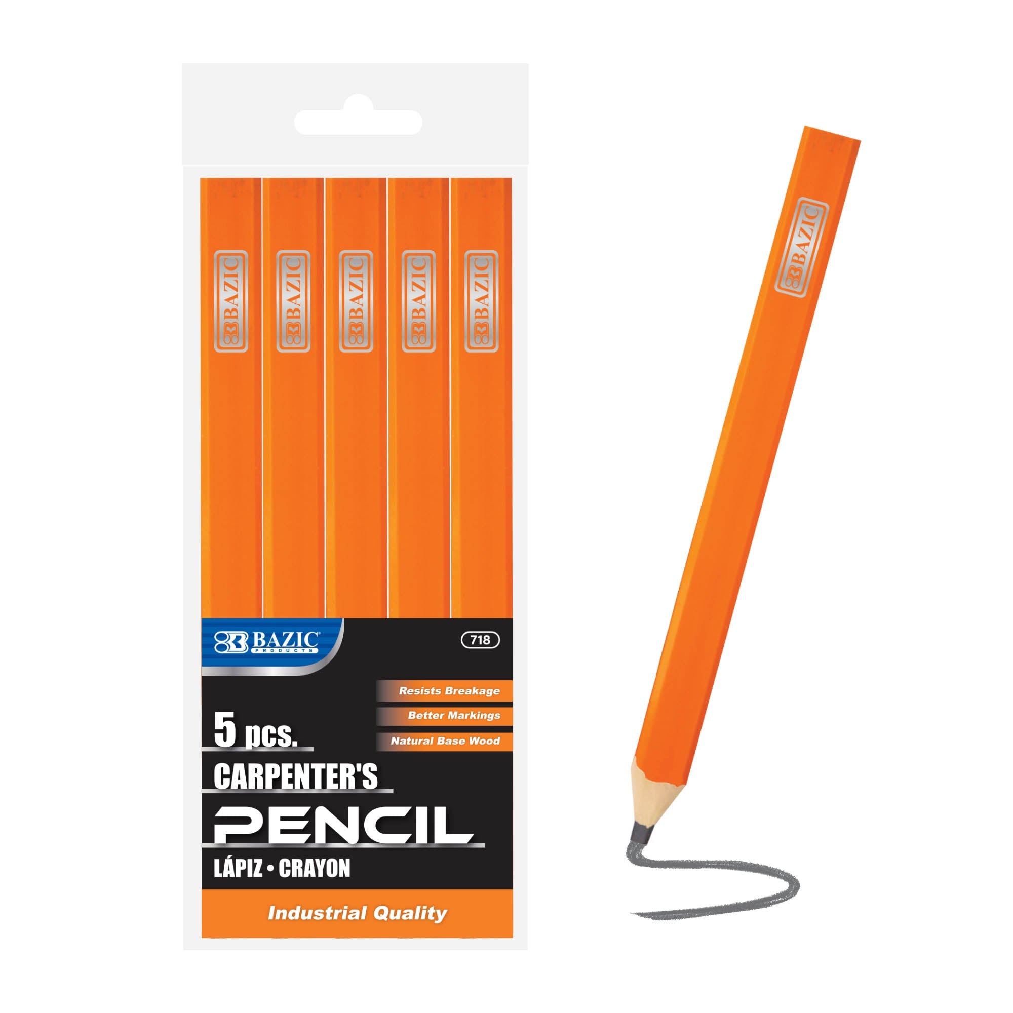 Wood Carpenter's Pencil (5/Pack)