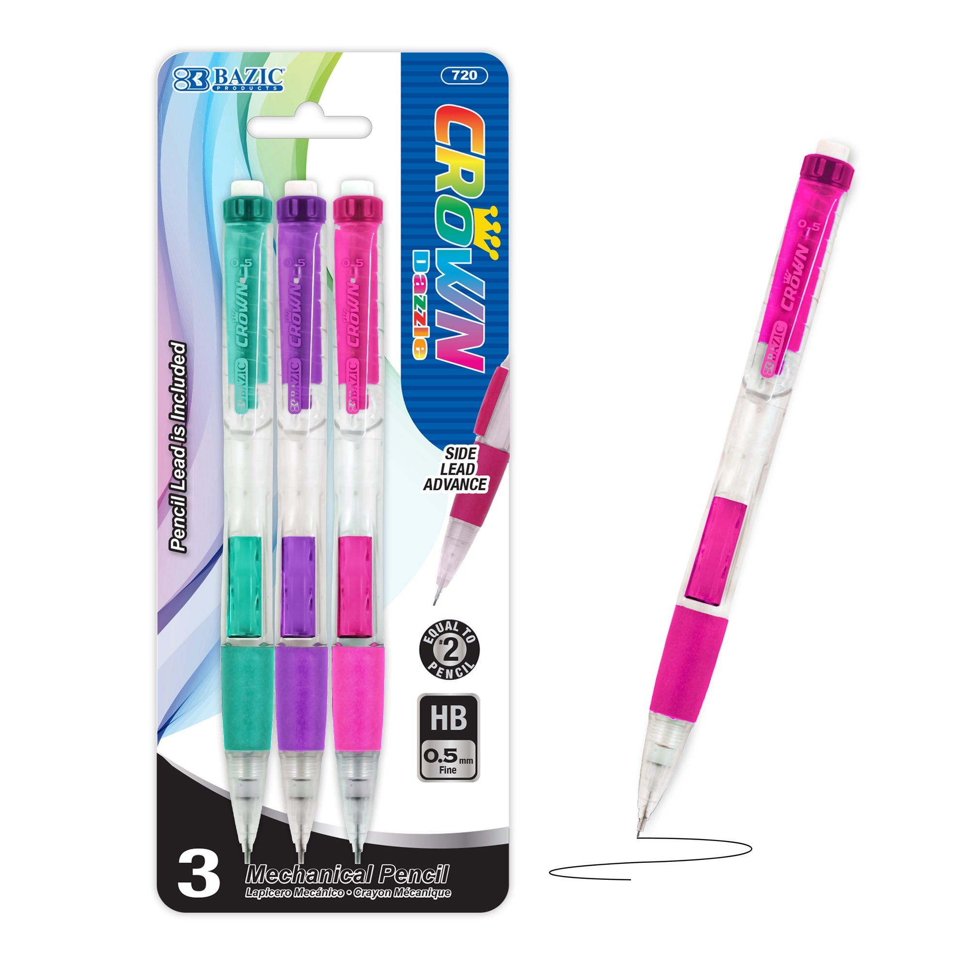 0.5 mm Crown Mechanical Pencil (3/Pack)