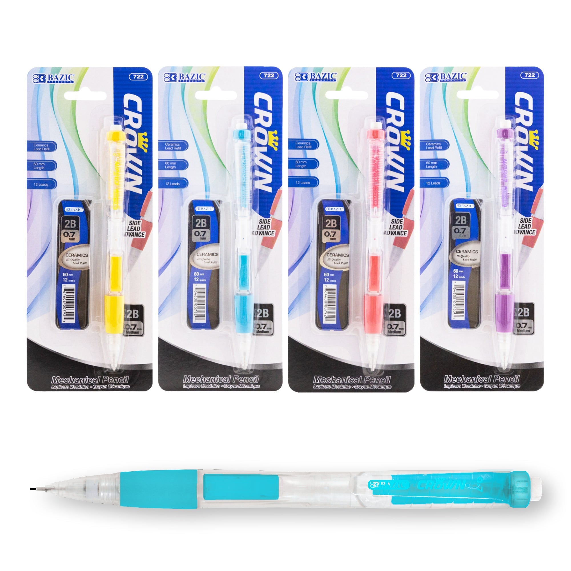 Crown 0.7 mm Mechanical Pencil w/ Ceramics High-Quality Lead