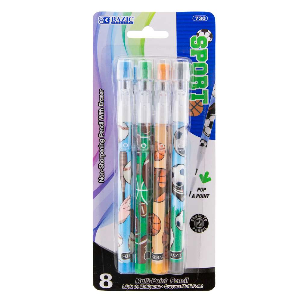 Multi-Point Pencil Sports (8/Pack)