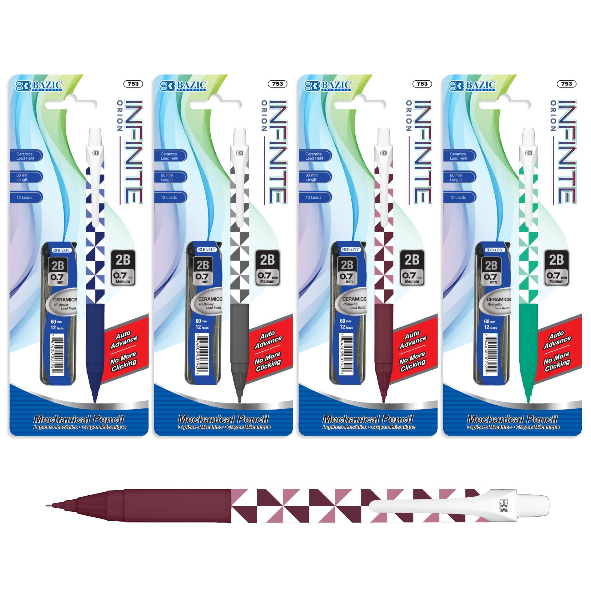 Infinite Orion 0.7 mm Auto Lead Advance Mechanical Pencil w/ Ceramics High-Quality Lead