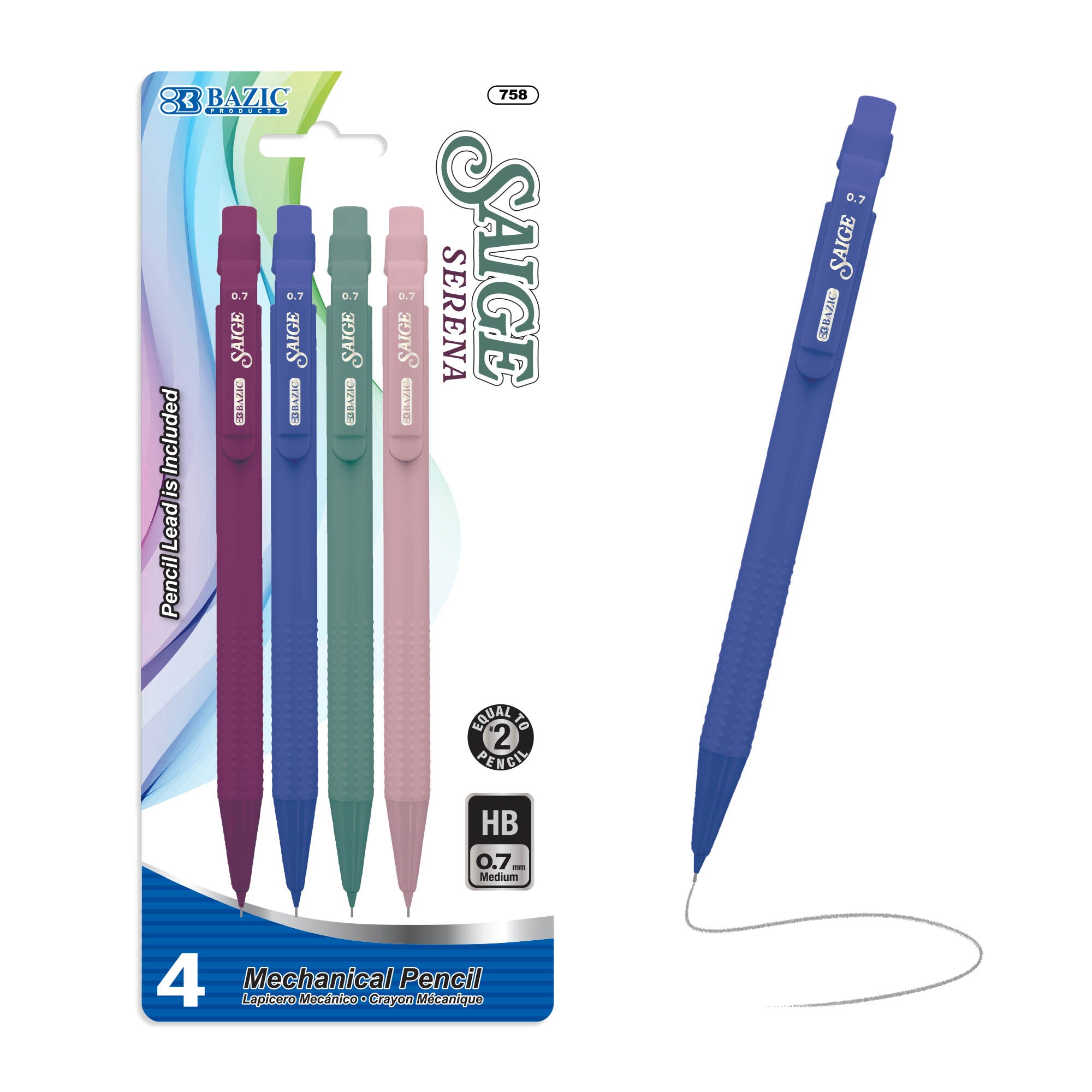 Saige Serena 0.7 mm Mechanical Pencil (4/Pack)