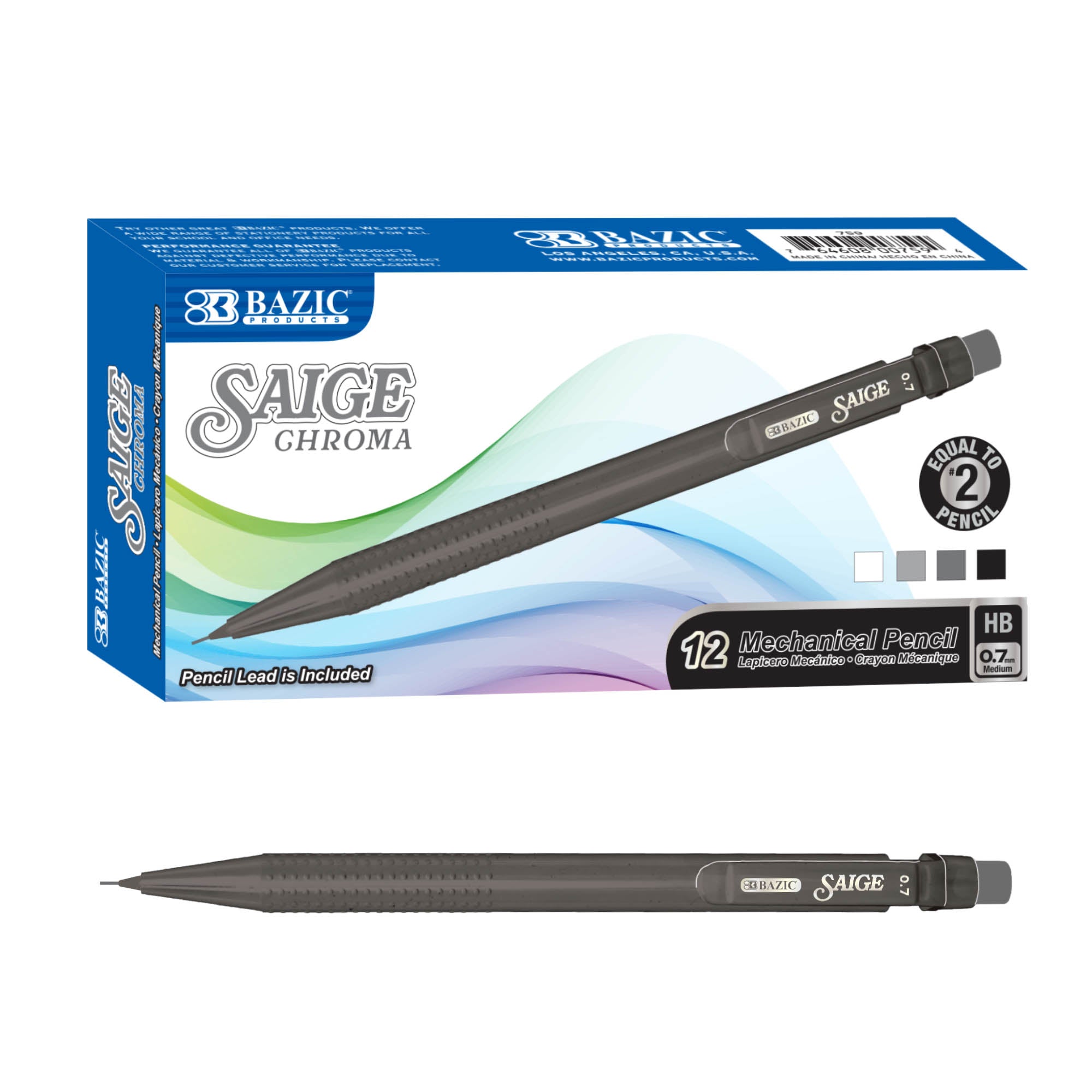 Saige Chroma 0.7 mm Mechanical Pencil (12/Box)