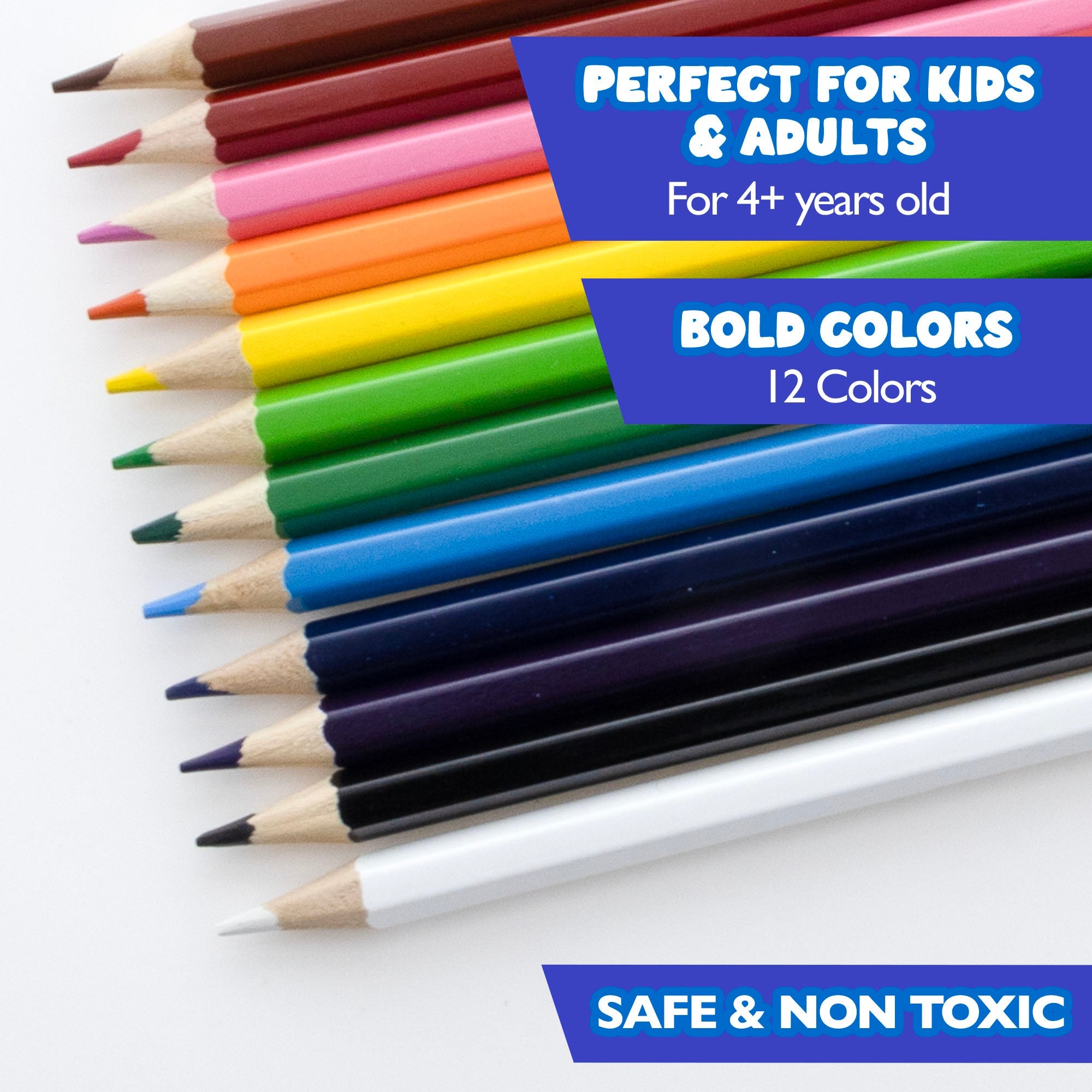 BAZIC Wood 12 Colored Pencils