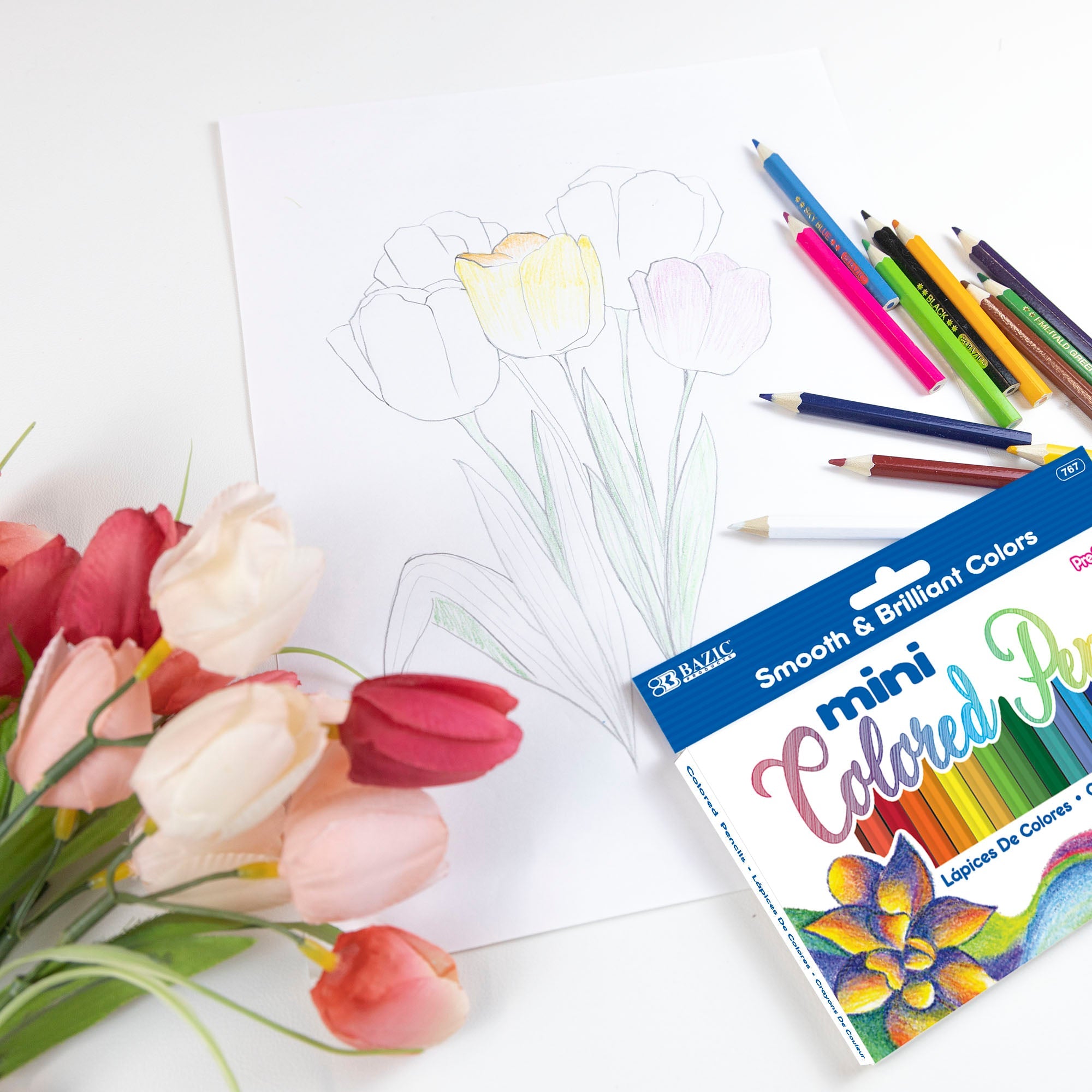 24 Mini Colored Pencils
