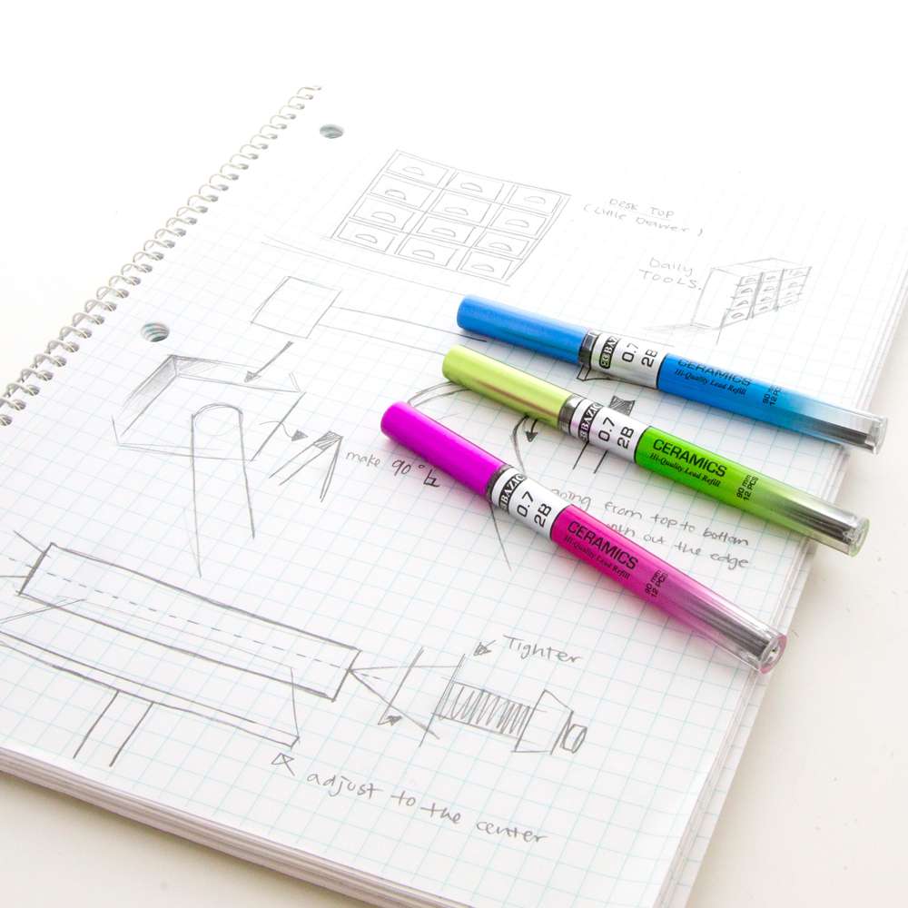 Mechanical Pencil Lead Ceramics Lead 0.7 mm (3/Pack)