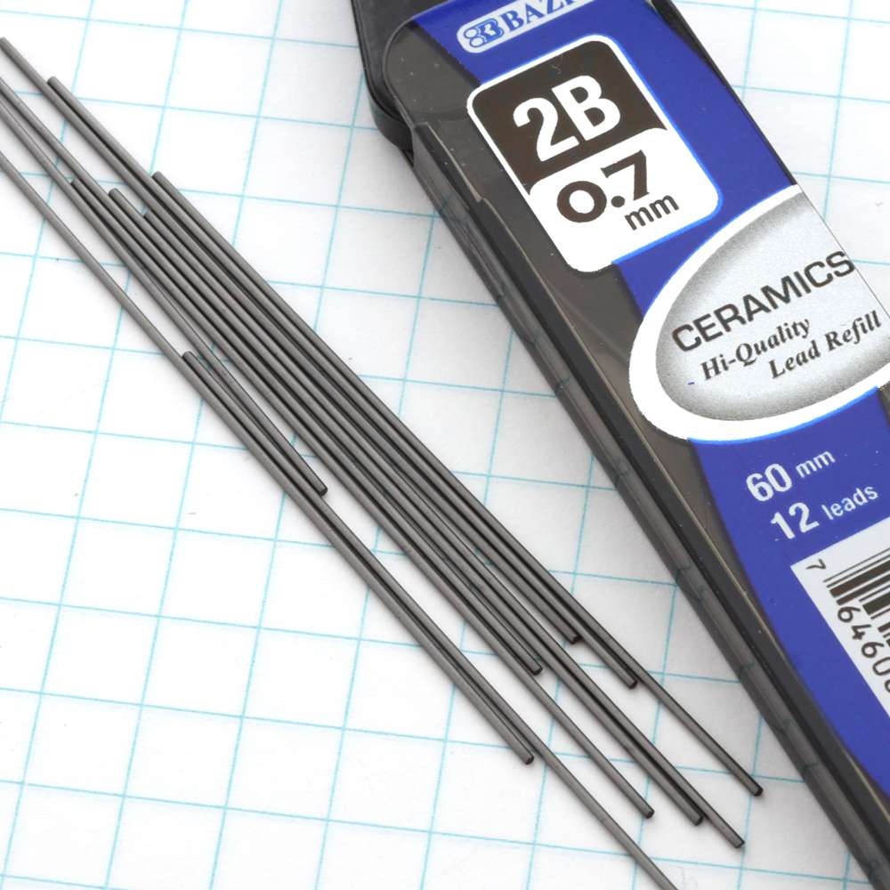 Mechanical Pencil Lead Ceramics Lead 0.7 mm 12Ct. (3/Pack)