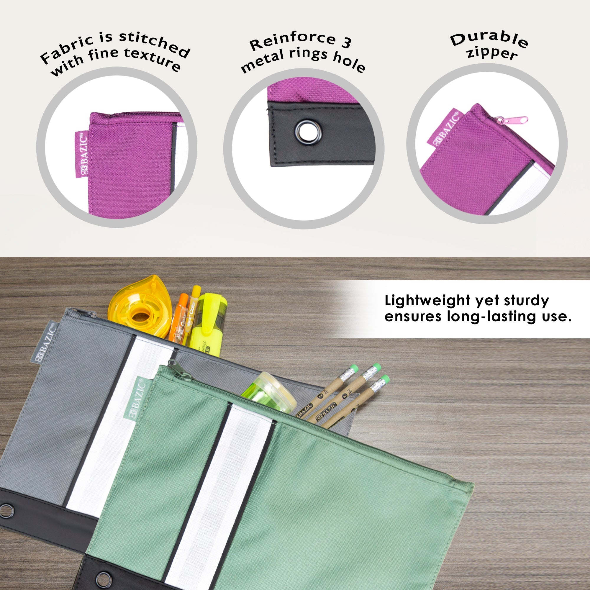 Pencil Pouch 3-Ring - Assorted Color