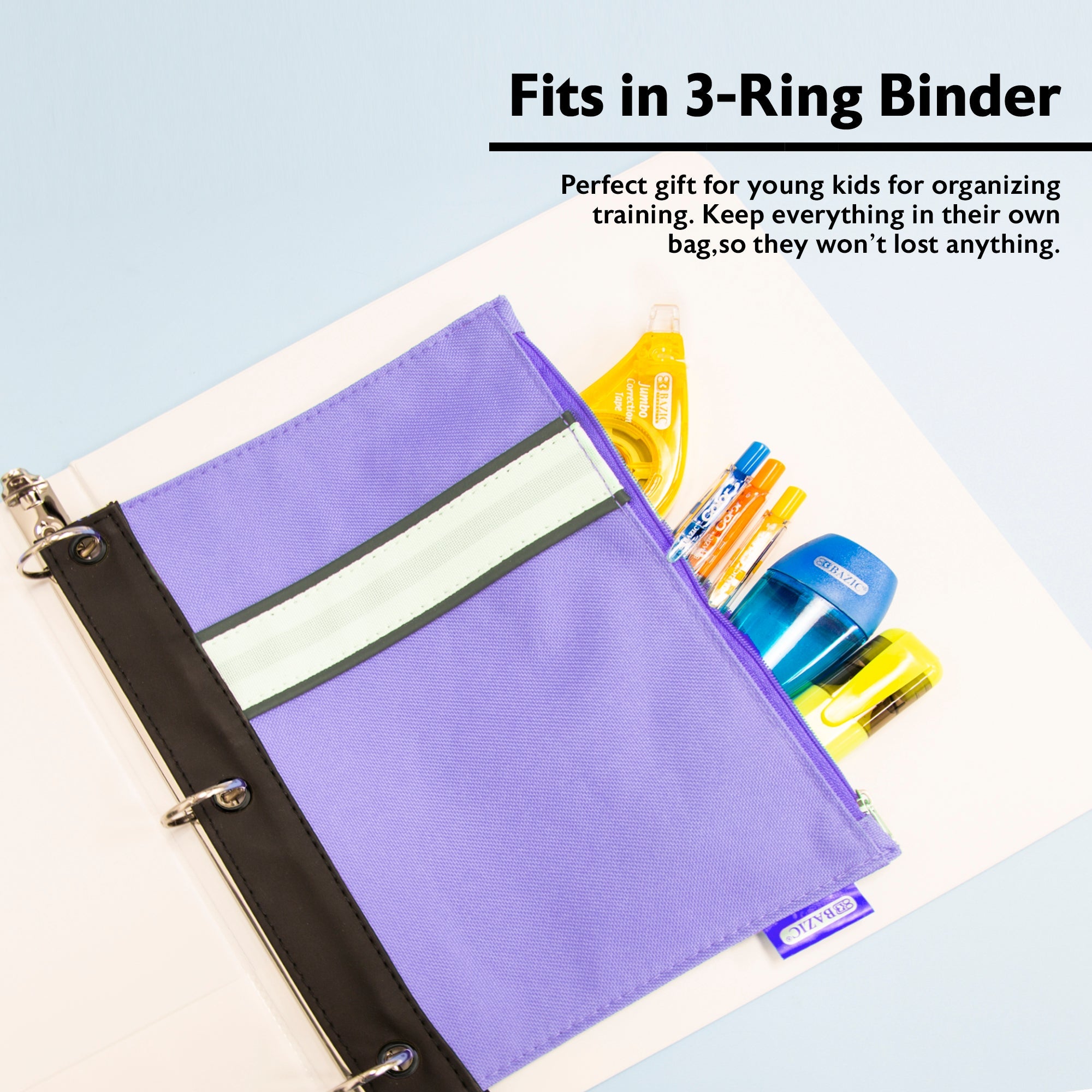 Pencil Pouch 3-Ring - Assorted Color