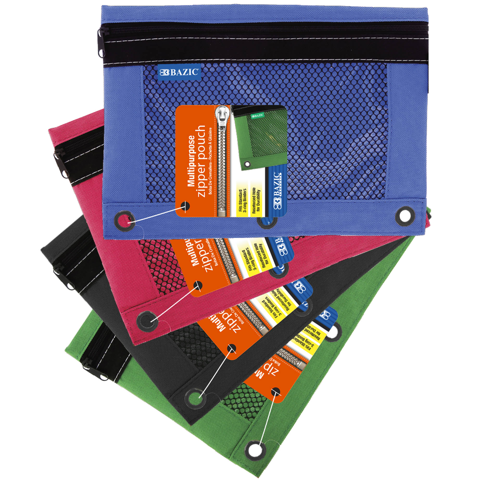 Pencil Pouch 3-Ring w/ Mesh Window