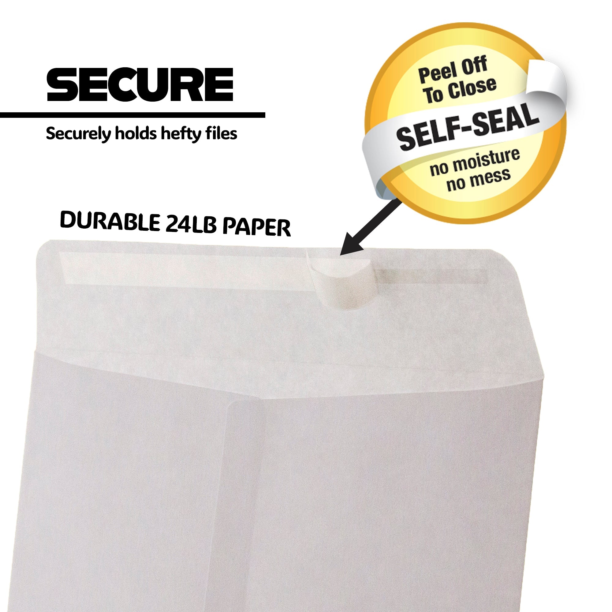Self-Seal White Envelope 10" X 13" (4/Pack)