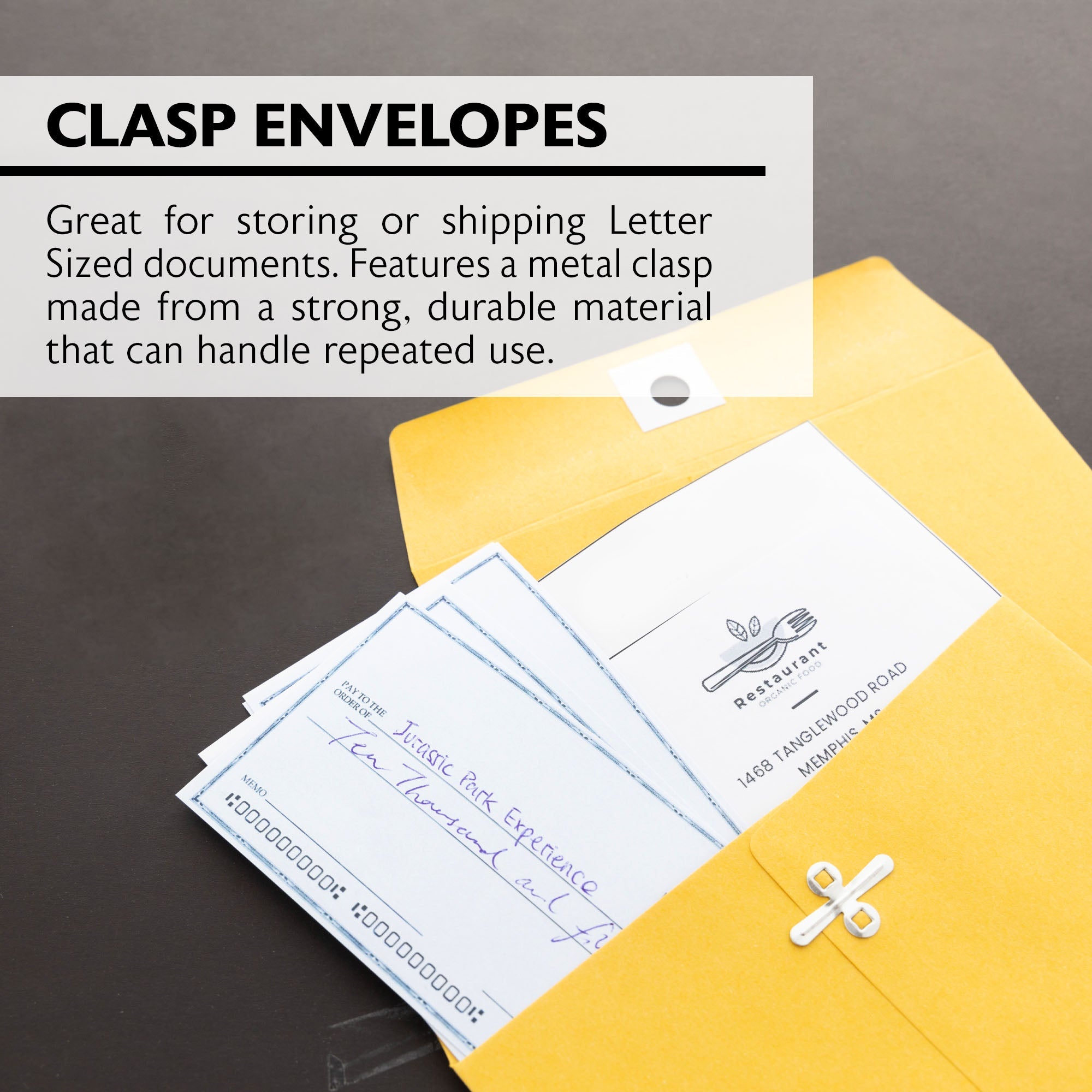 Clasp Envelope 6" X 9" (100/Pack)