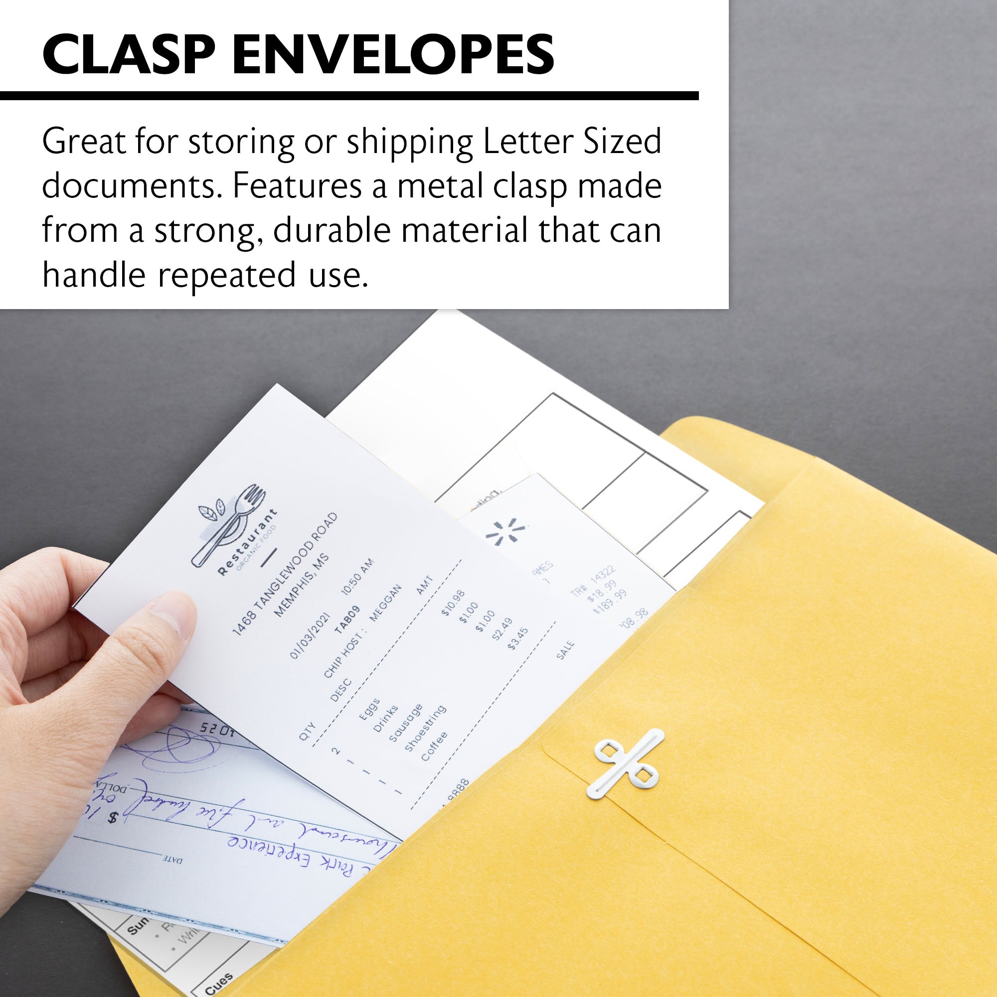 Clasp Envelope 10" X 13" (100/Pack)