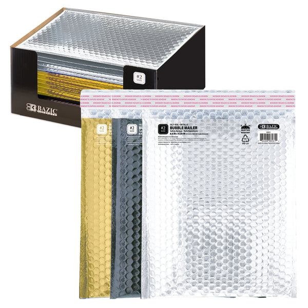 8.5" x 11.25" (#2) Metallic Bubble Mailers