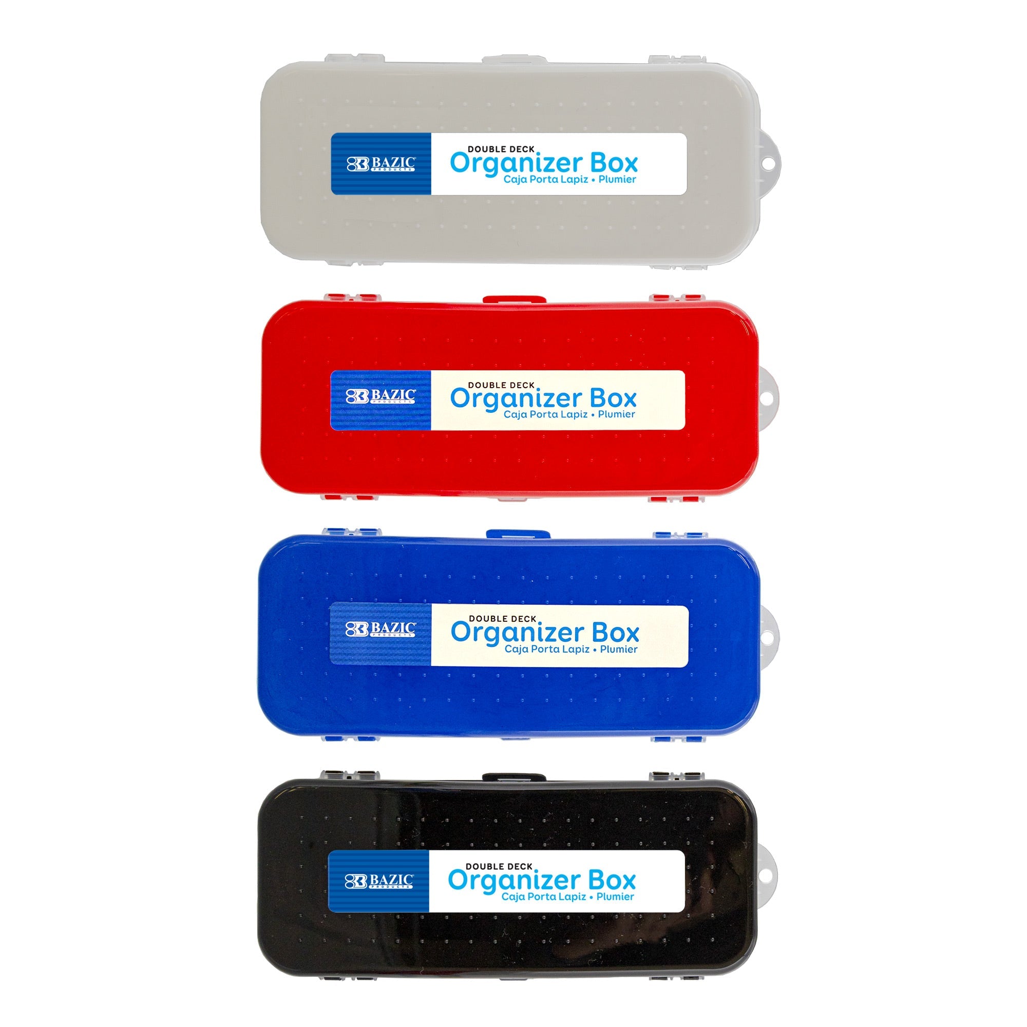 Pencil Case 8" Double Deck Organizer Box