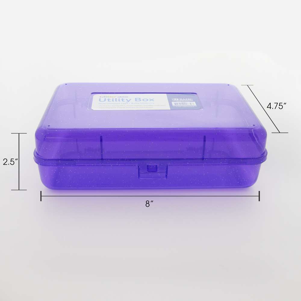 Pencil Case Multipurpose Utility Box - Glitter Bright Color