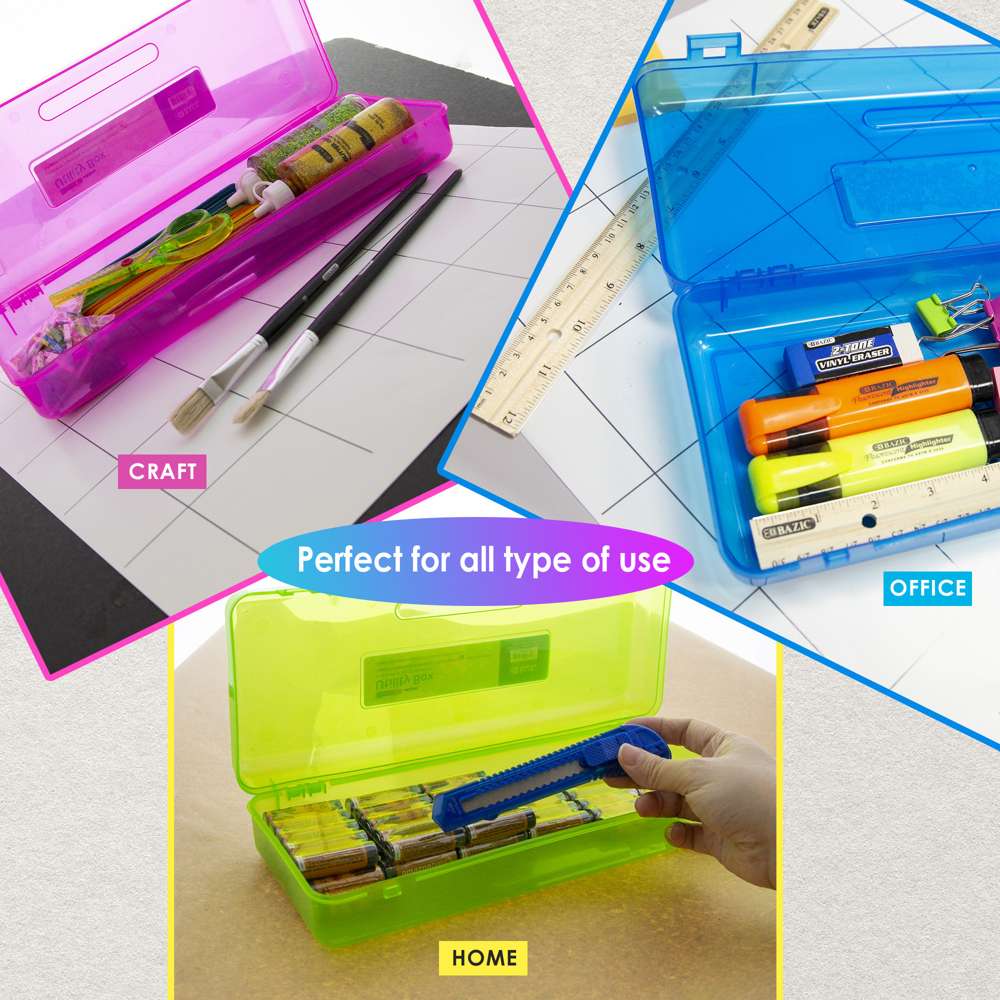 Pencil Case Multipurpose Utility Box Ruler Length