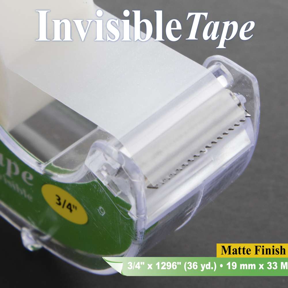 Invisible Tape w/ Dispenser 3/4" x 1296"