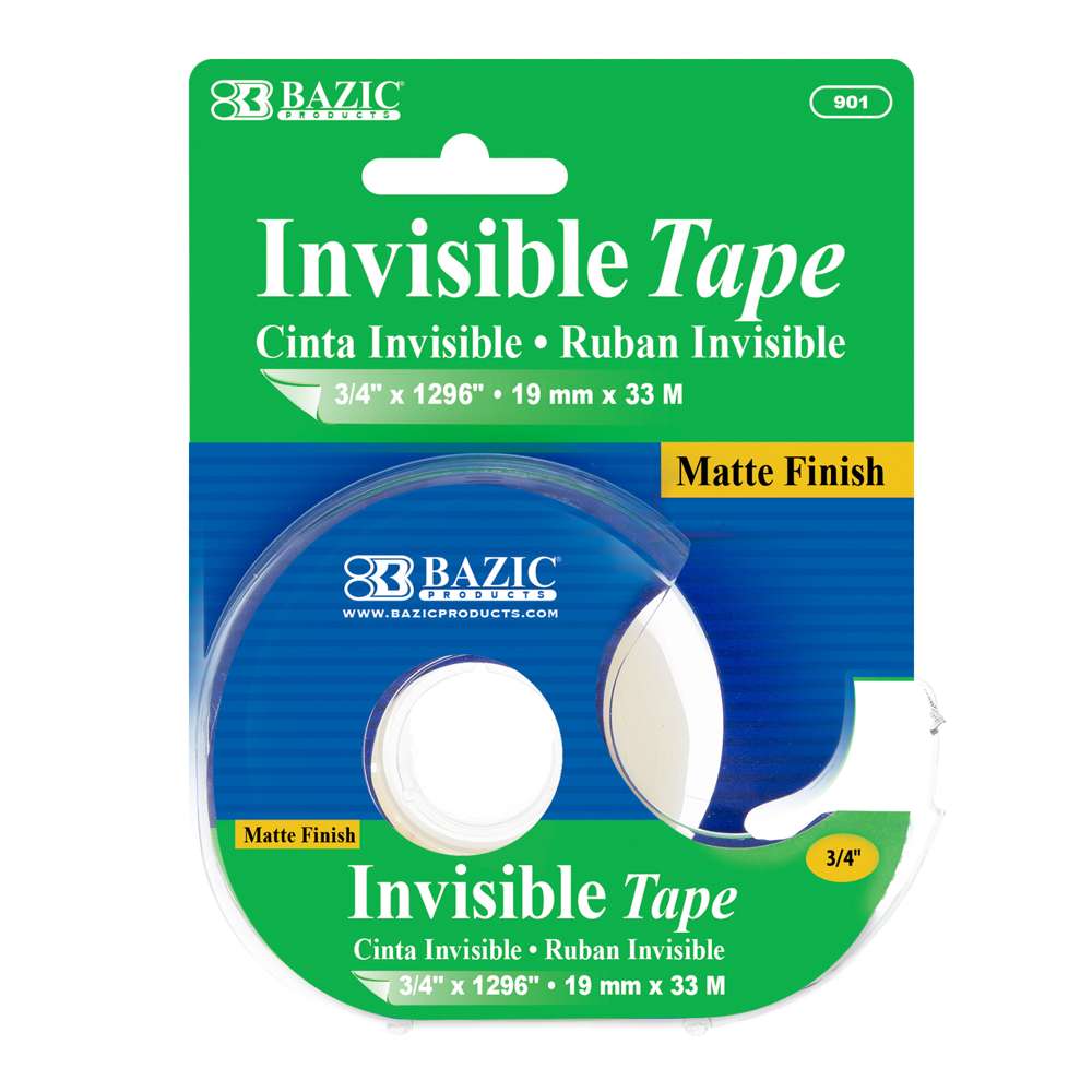 Invisible Tape w/ Dispenser 3/4" x 1296"