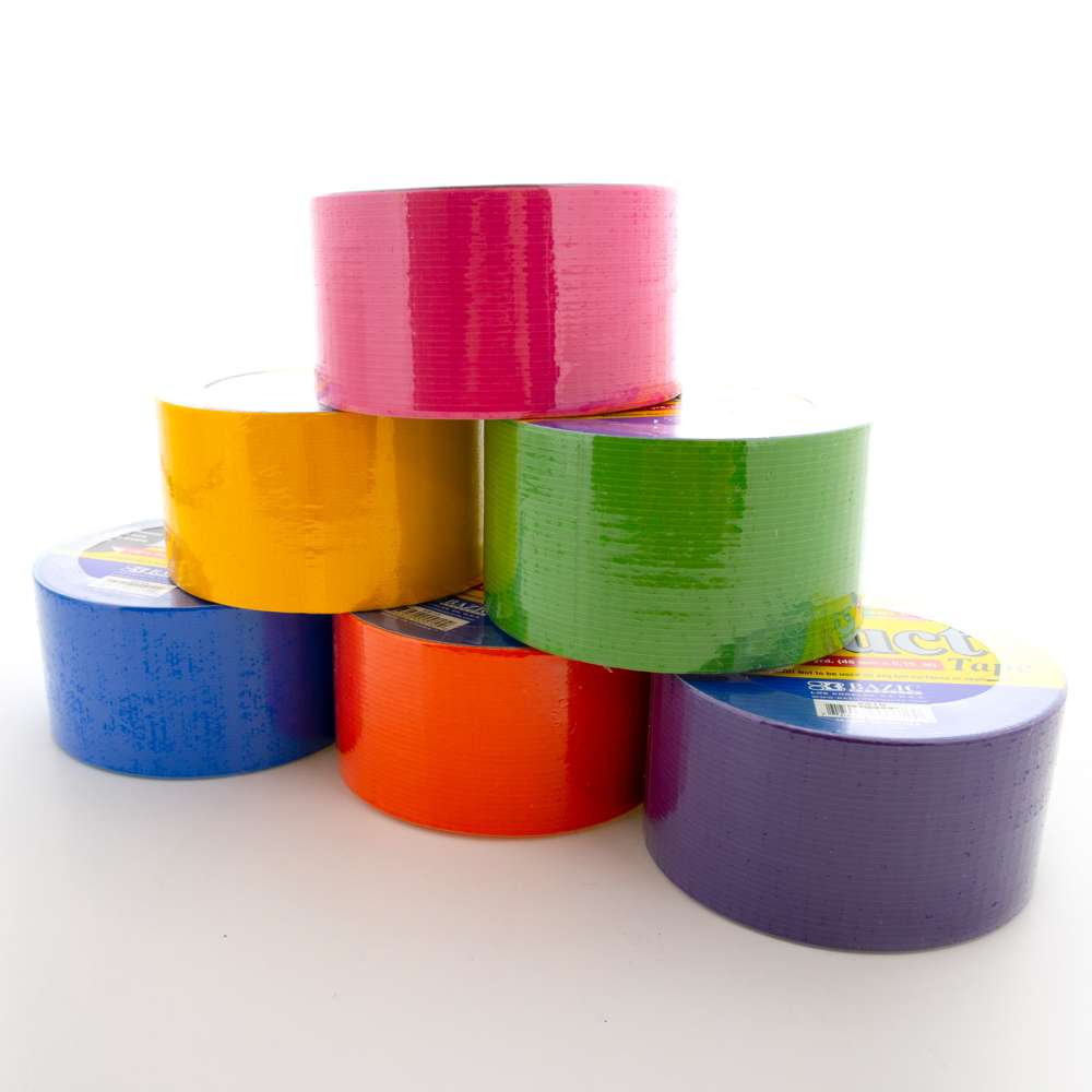 1.88" X 10 Yard Assorted Fluorescent Colored Duct Tape