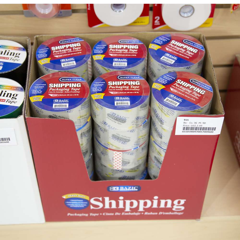 Heavy Duty Super Clear Packaging Tape 1.88" x 54.6 Yards
