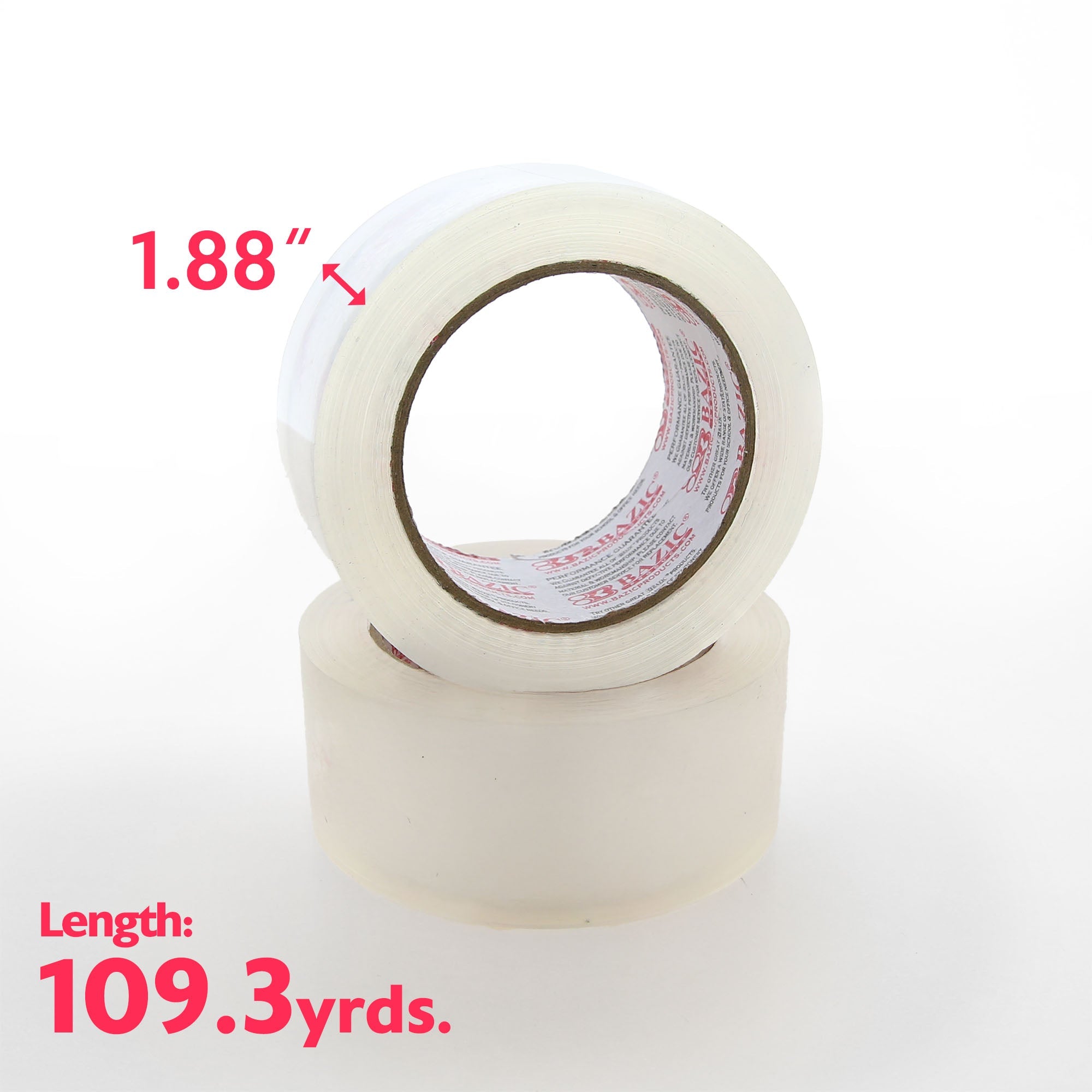 Heavy Duty Industrial Clear Packaging Tape 1.88" x 109.3 Yards (36/Box)