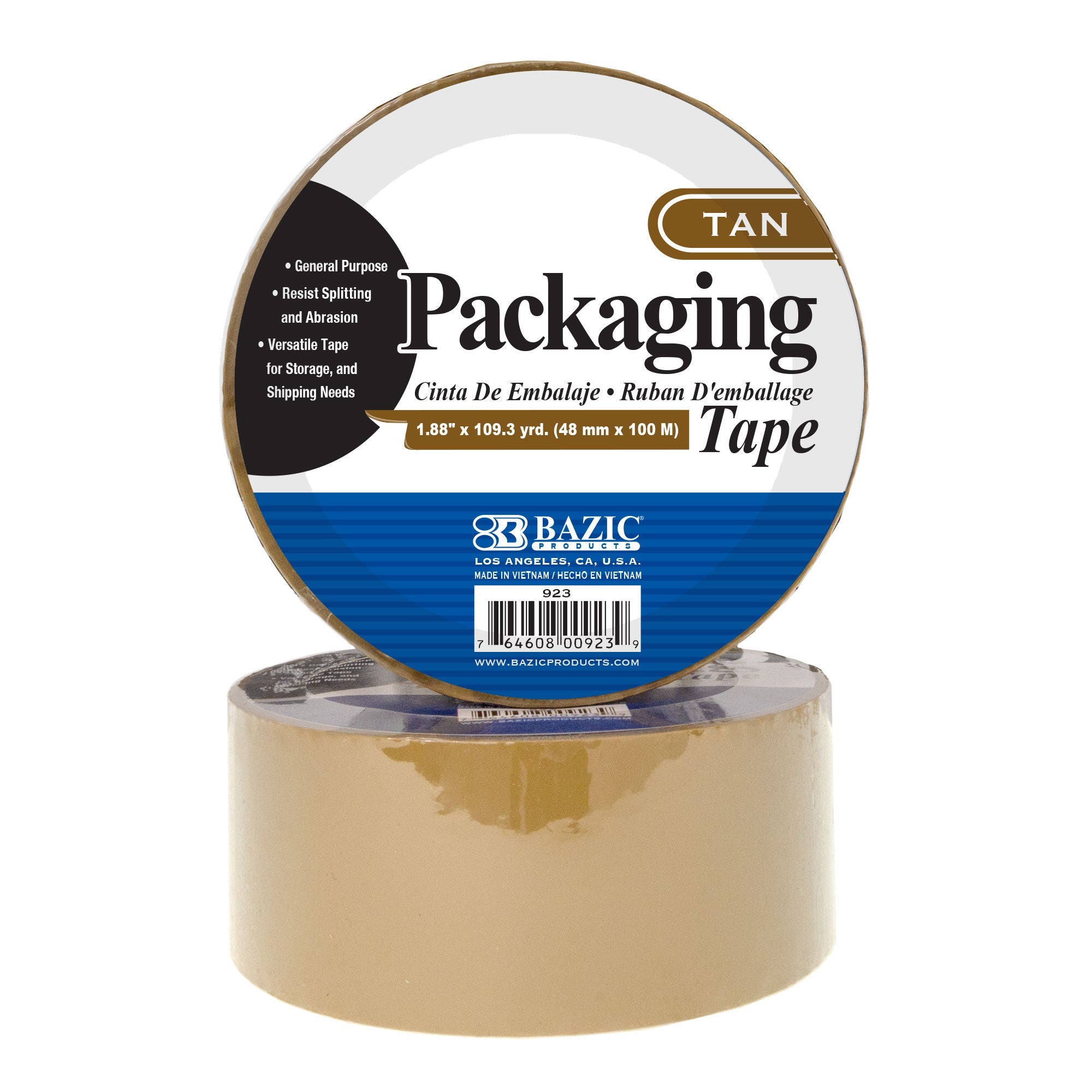 Tan Packaging Tape 1.88" X 109.3 Yards