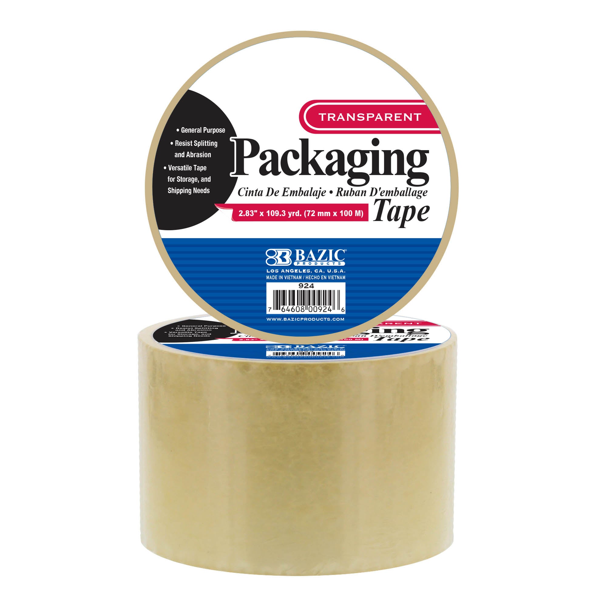 Clear Packaging Tape 2.83" X 109.3 Yards