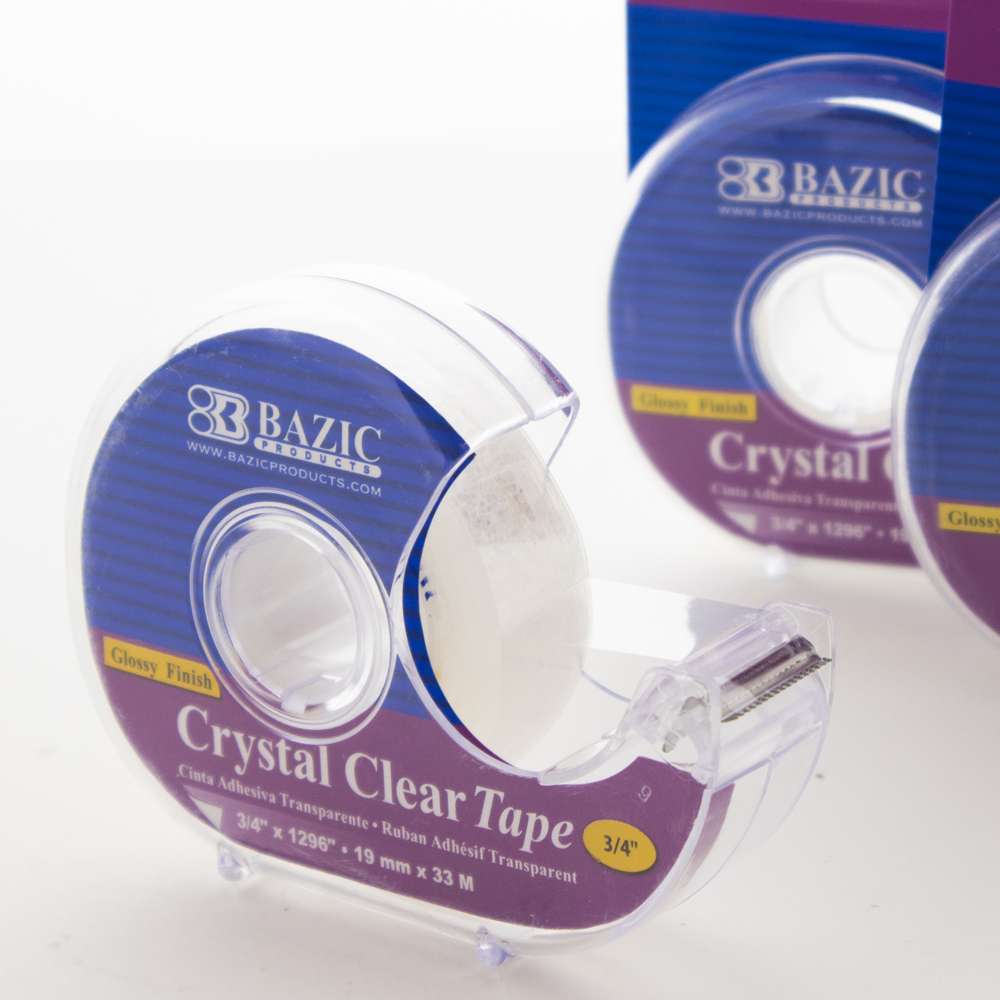 Crystal Clear Tape w/ Dispenser 3/4" X 1296"