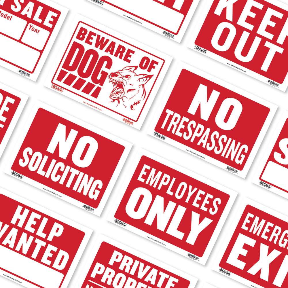 12" X 16" Private Property No Trespassing Sign