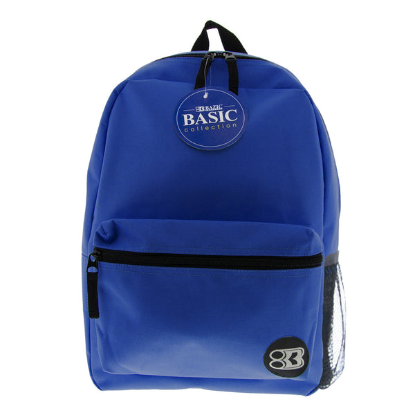 16" Blue Basic Backpack - Bazicstore