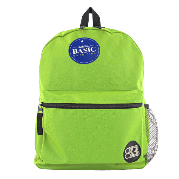 16" Lime Green Basic Backpack