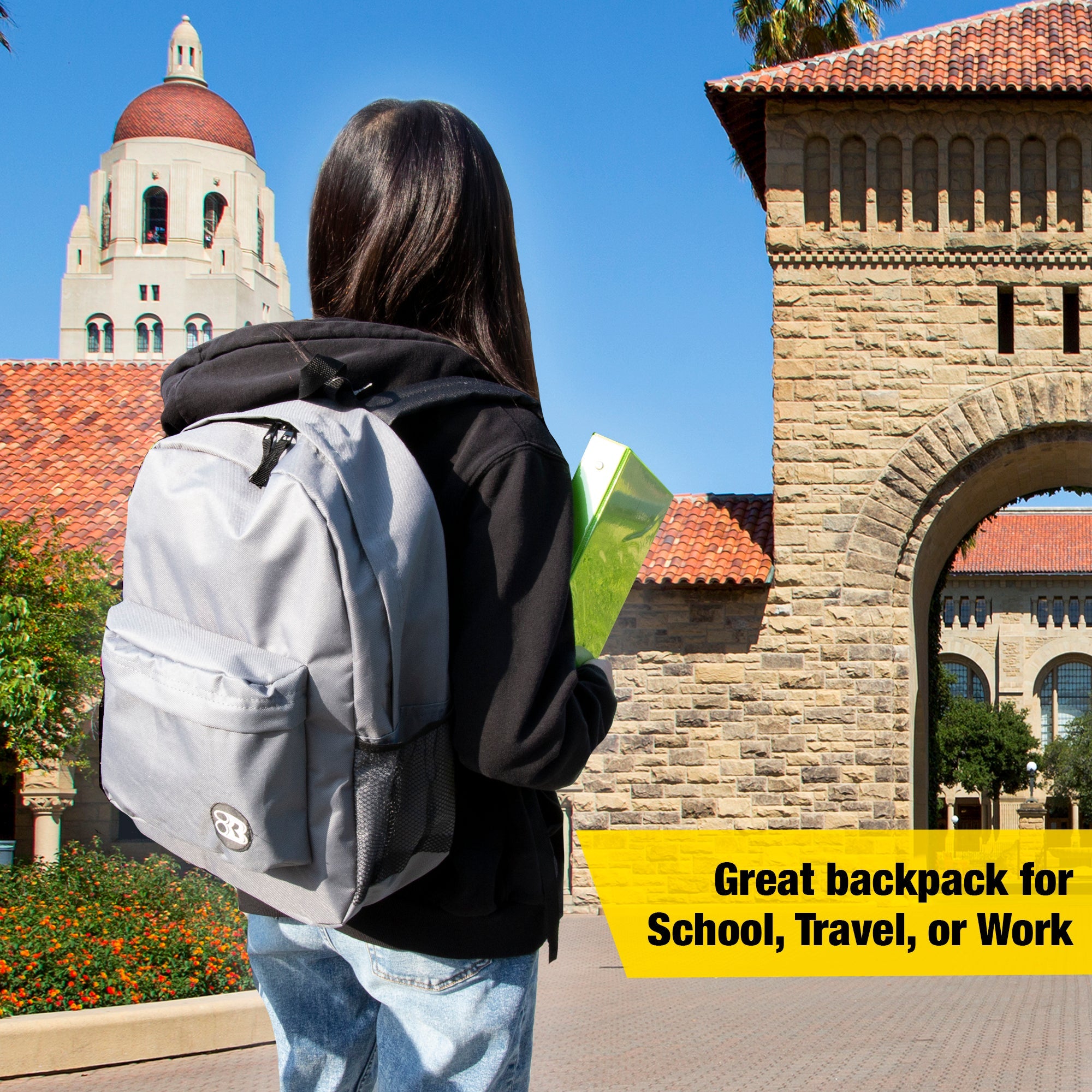 Classic 17&quot; Backpack Gray