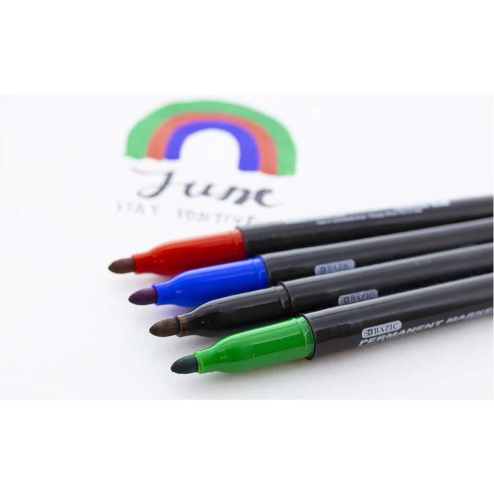 Fine Tip Assorted Color Permanent Markers (5/Pack)