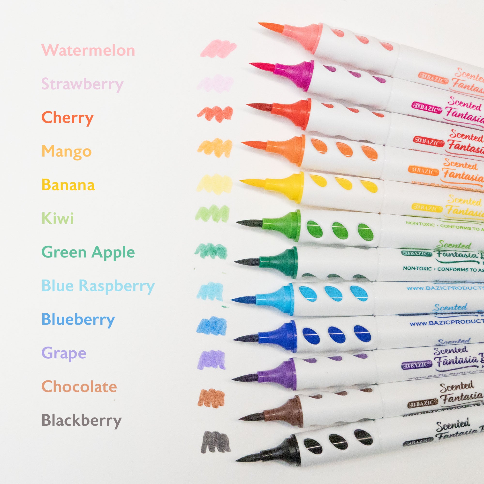 Fantasia 12 Colors Washable Brush Markers