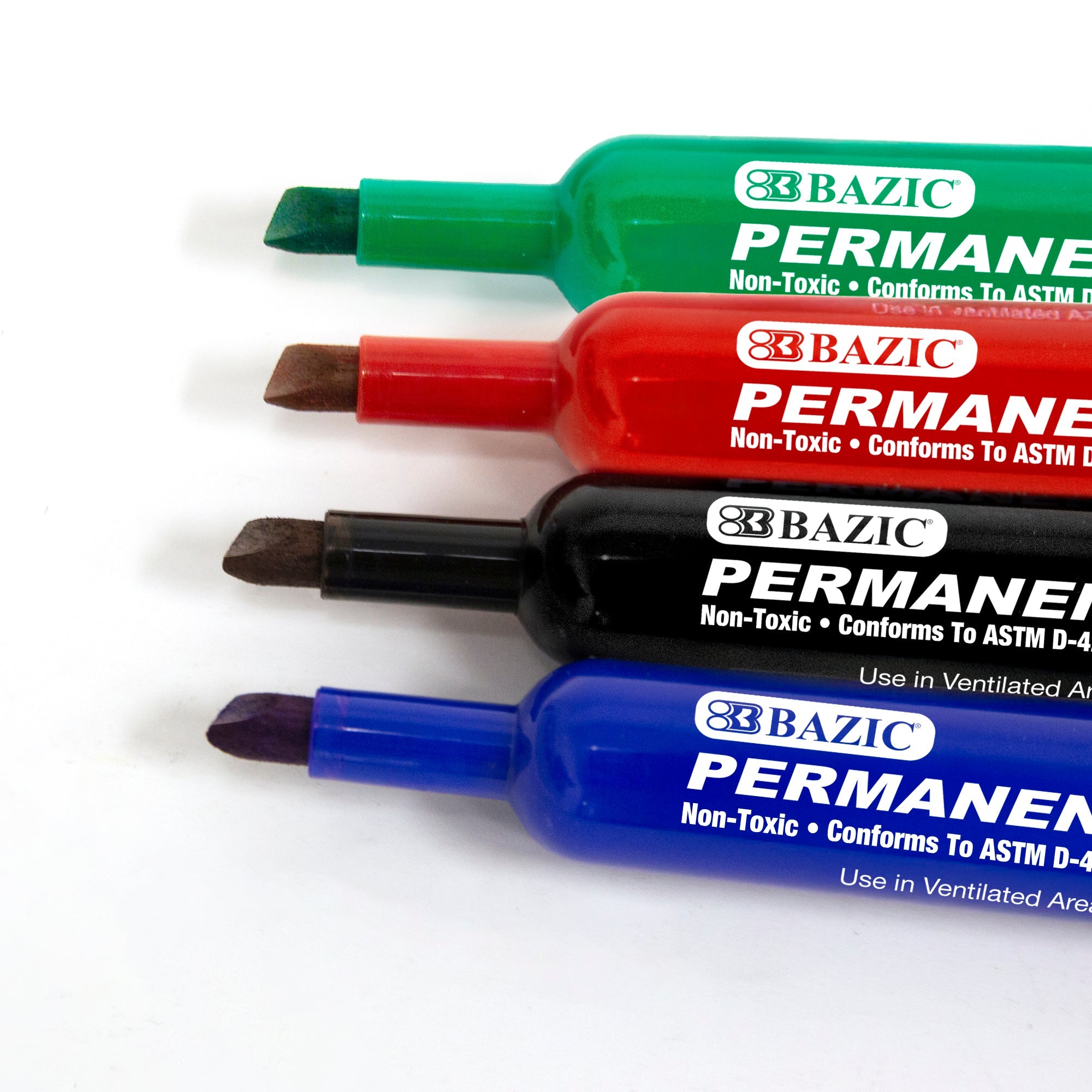 Chisel Tip Desk Style Assorted Color Permanent Marker (4/Pack)