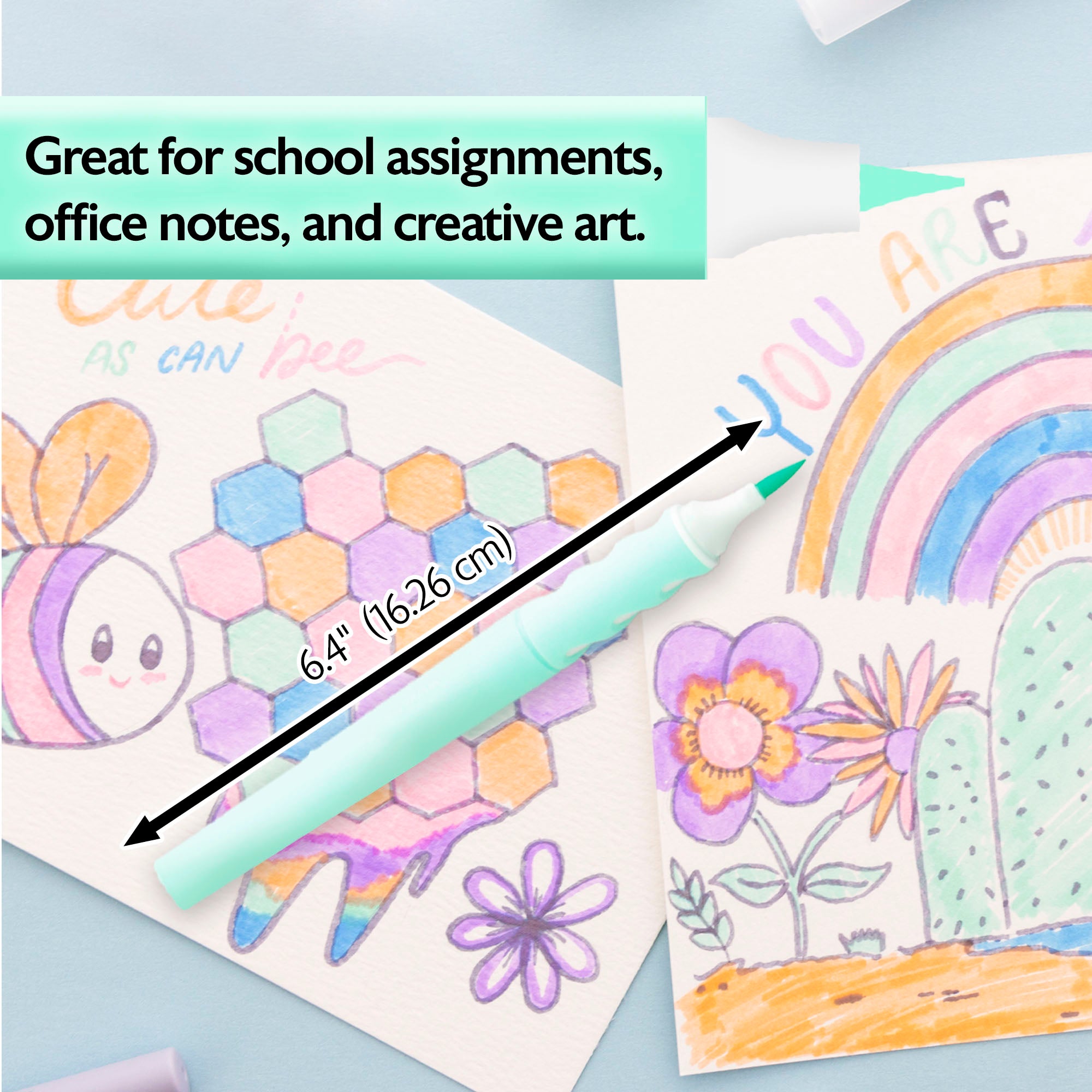 Brush Markers 6 Pastel Colors