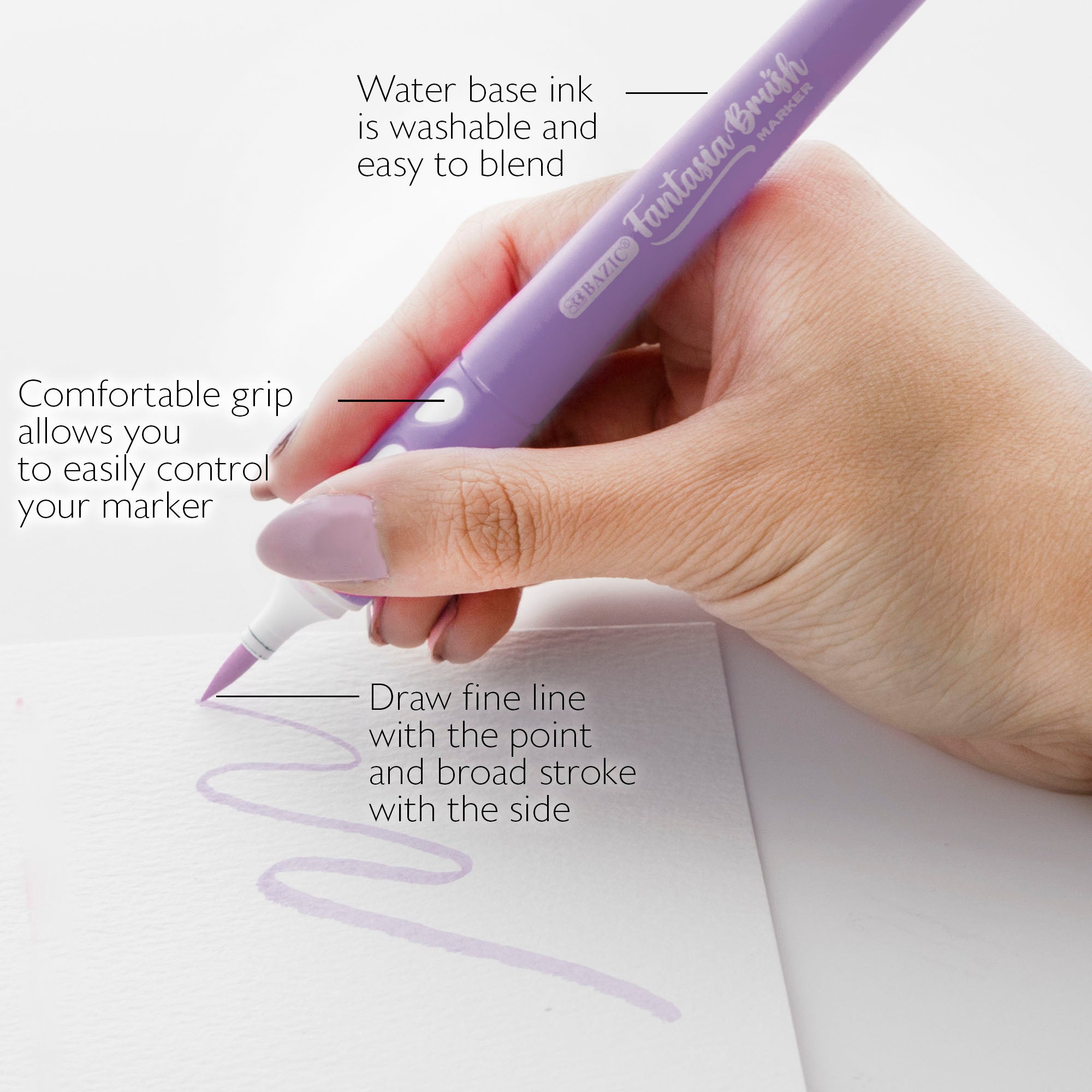 Brush Markers 6 Pastel Colors