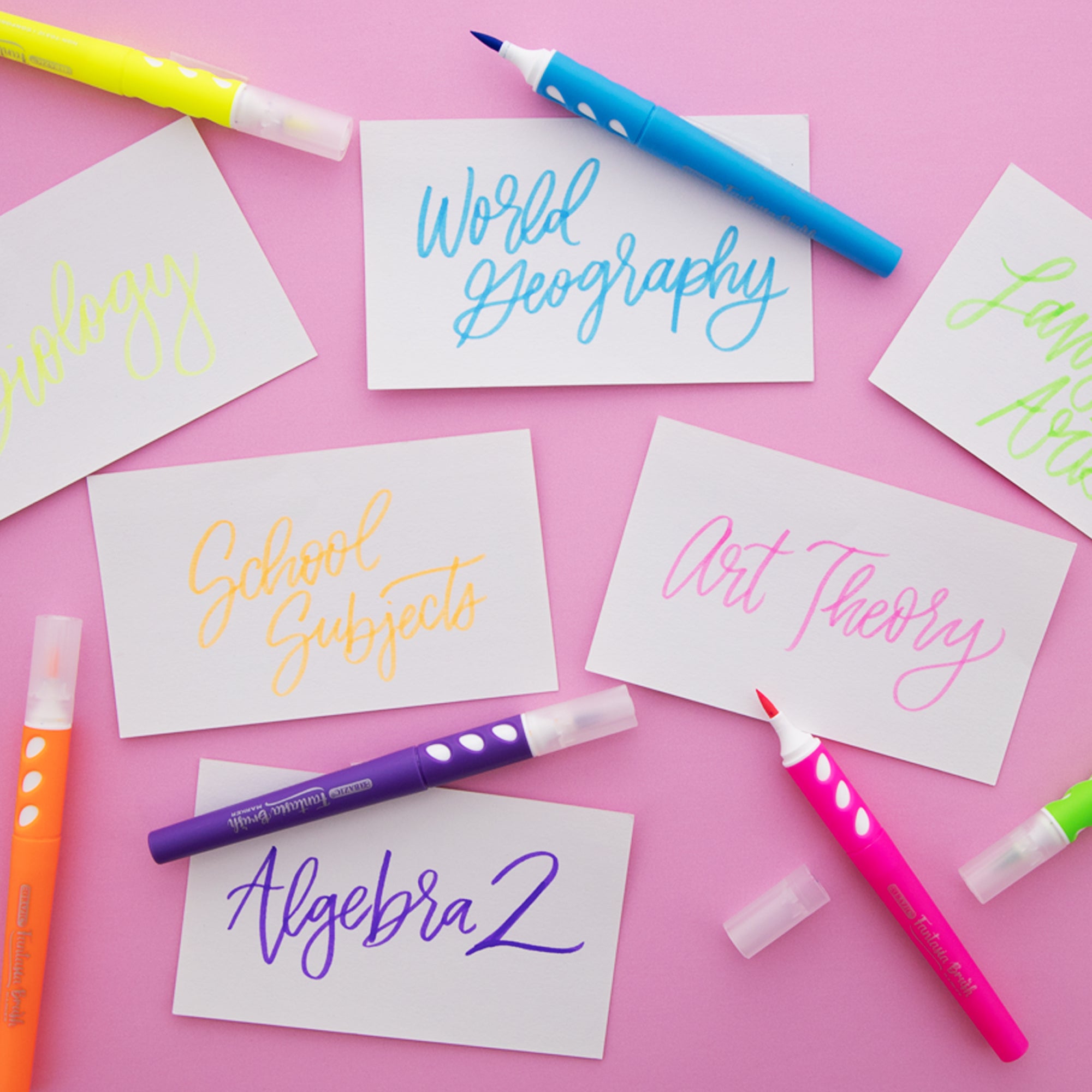 Brush Markers 6 Neon Colors