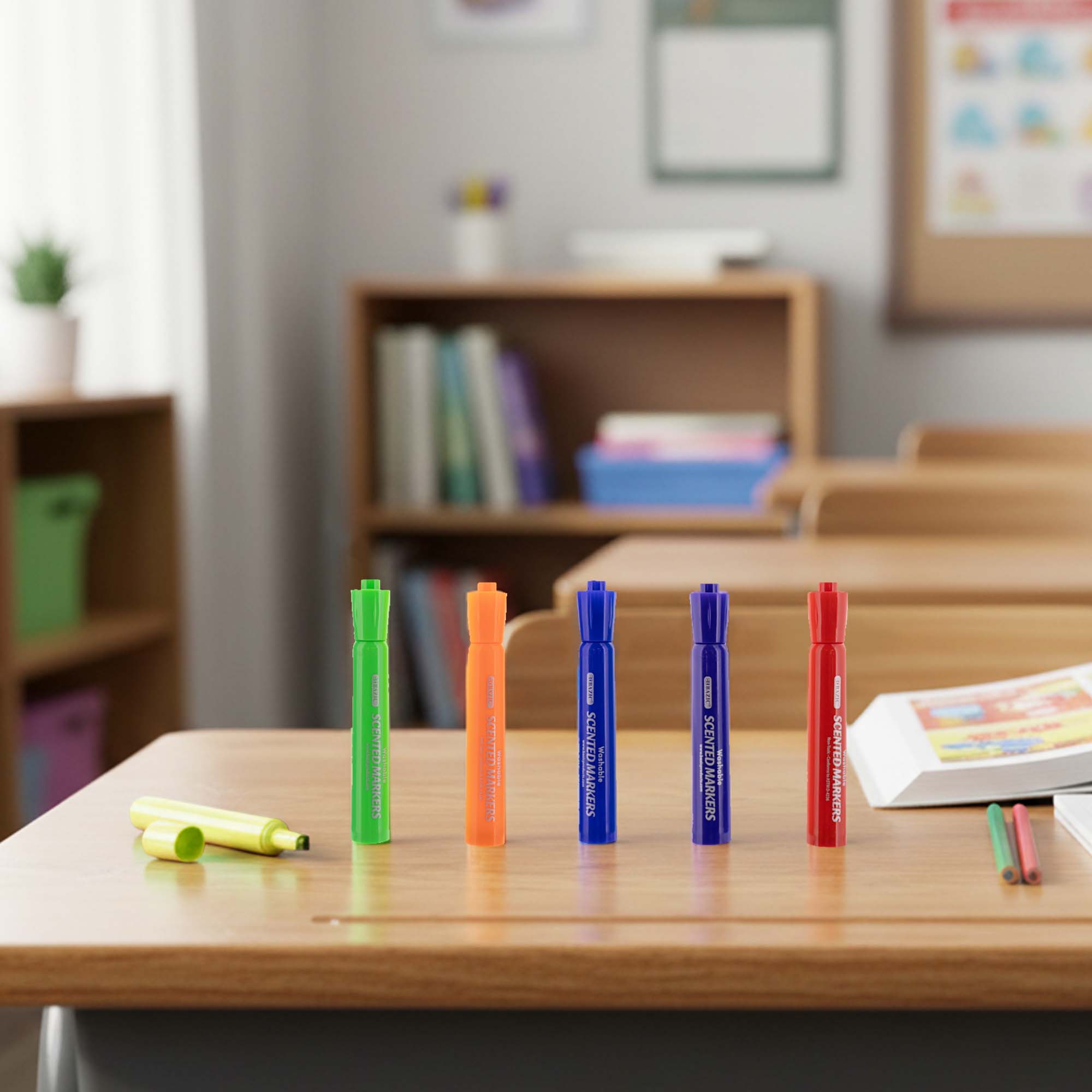 6 Colors Washable Scented Markers