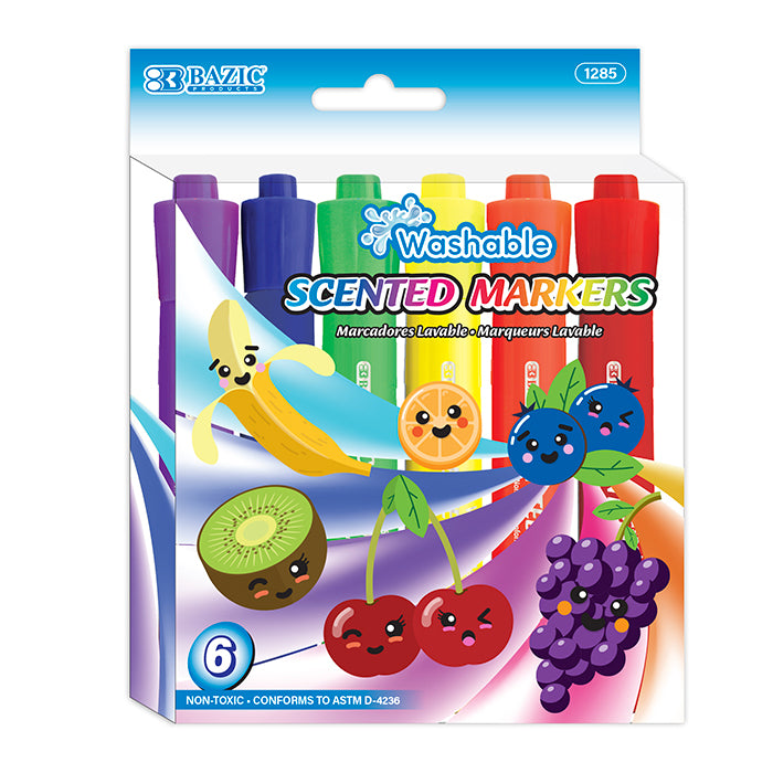 BAZIC 6 Primary Colors Dual Tip Sketch Markers – BAZIC Products