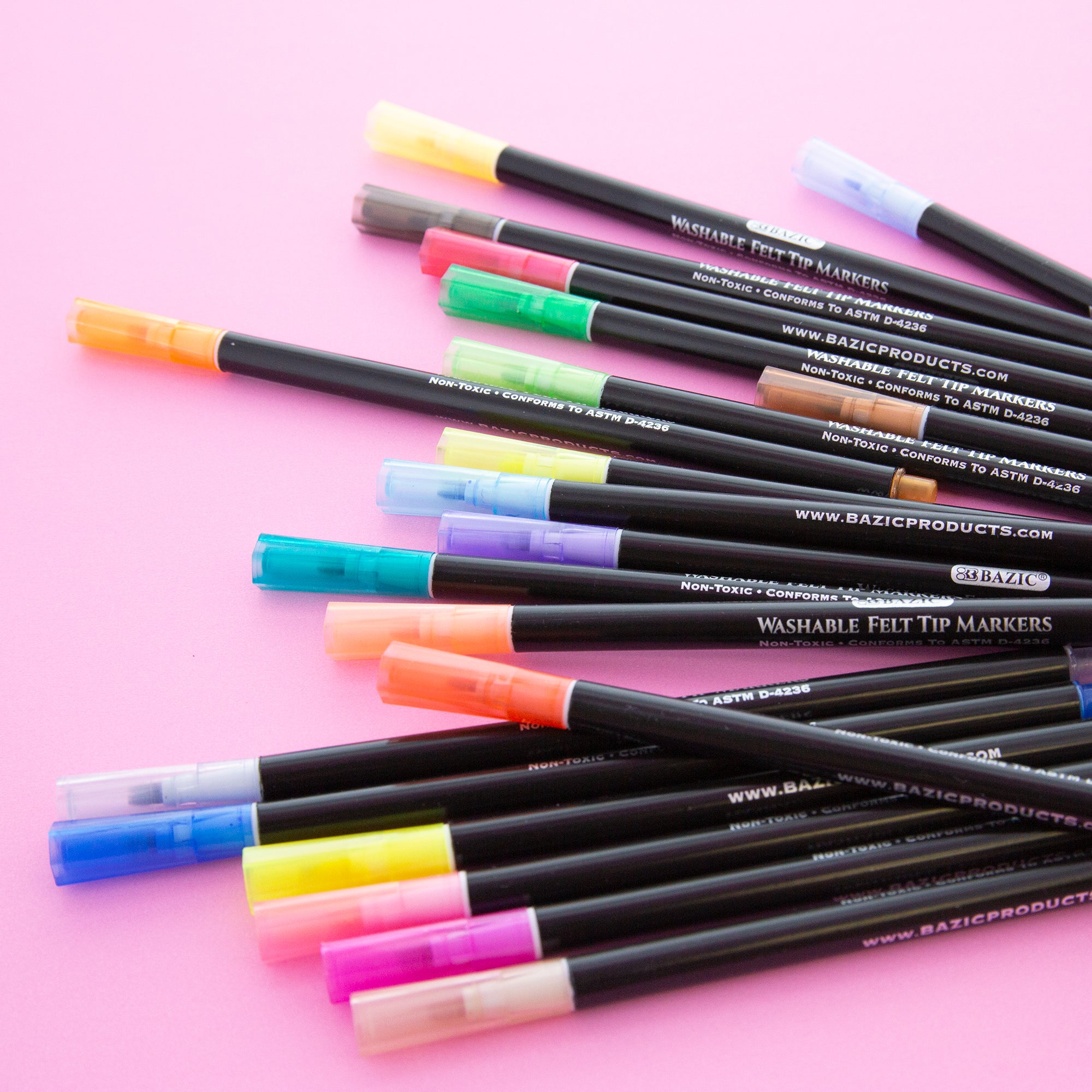 Felt Tip Washable Markers 20 Colors