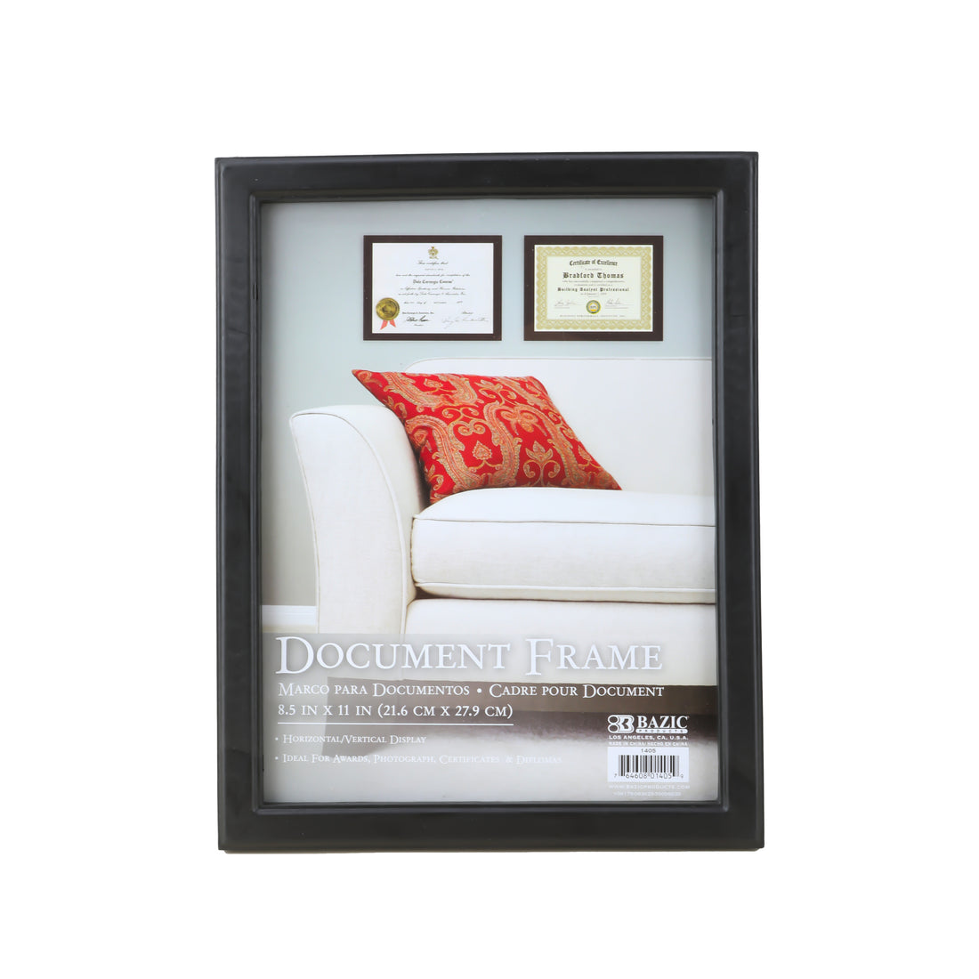 8.5" X 11" Multipurpose Document Frame w/ Glass Cover