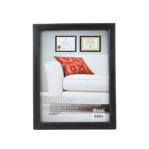 8.5" X 11" Multipurpose Document Frame w/ Glass Cover