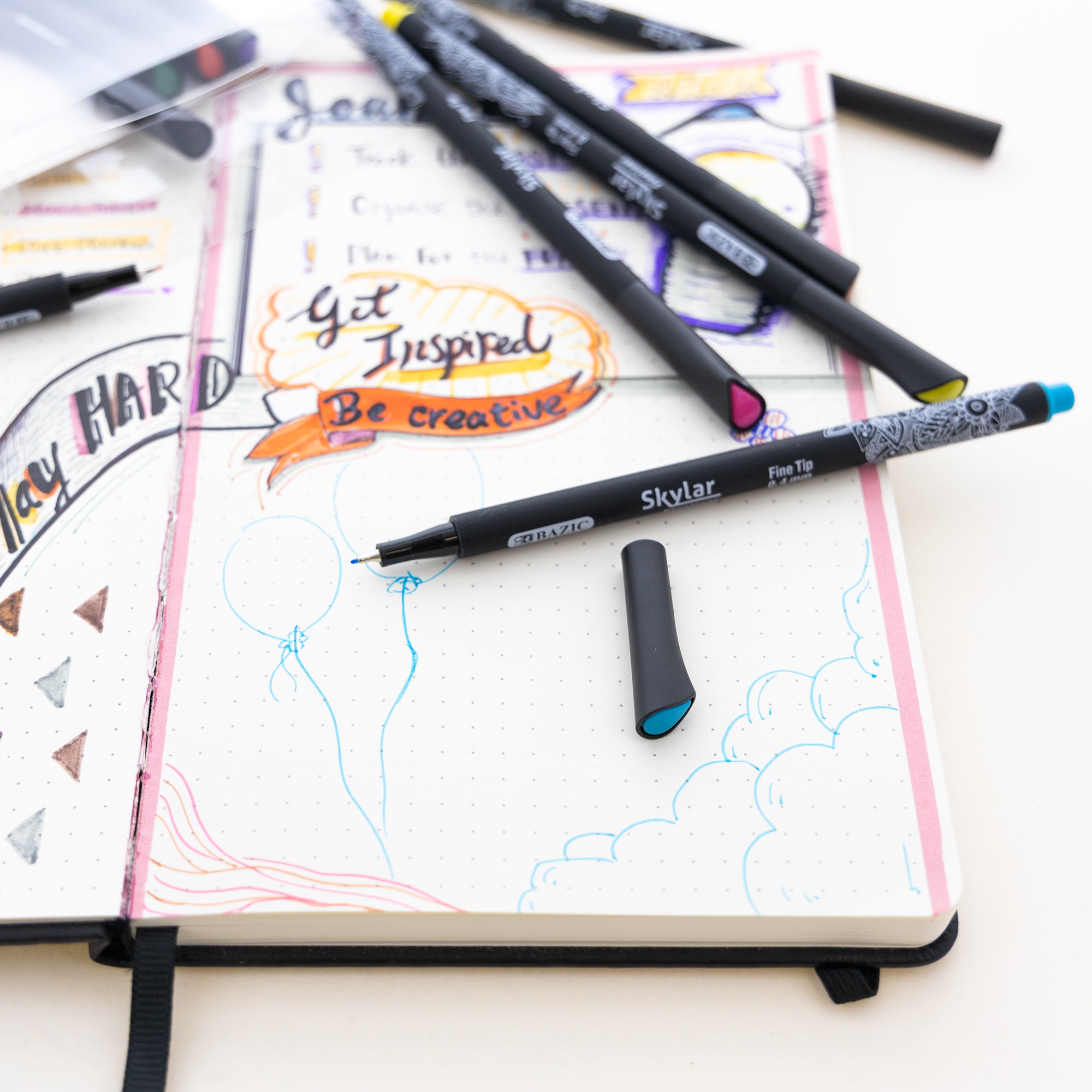 10 Color Skylar 0.4 mm Fineliner Pen