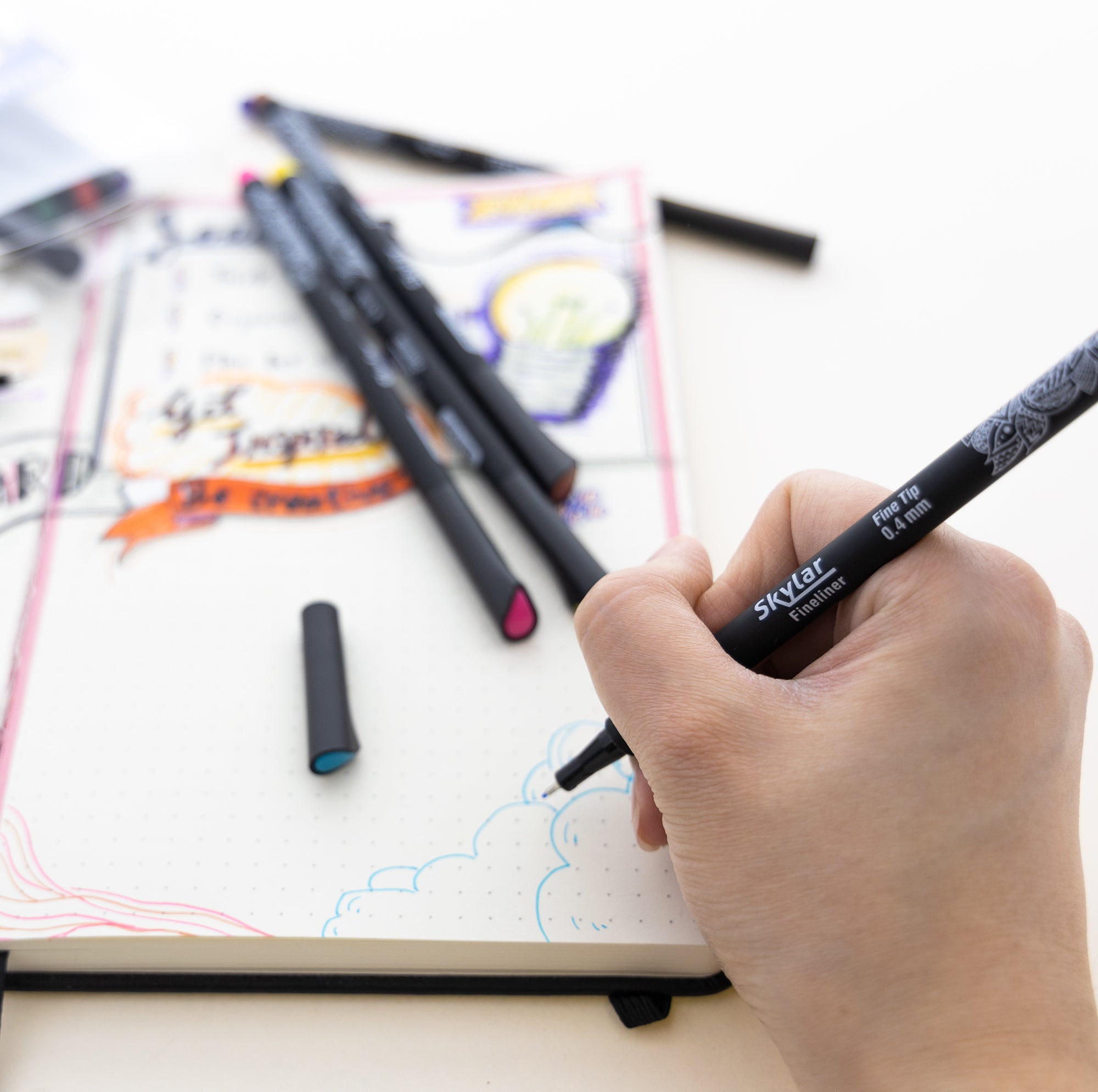 10 Color Skylar 0.4 mm Fineliner Pen