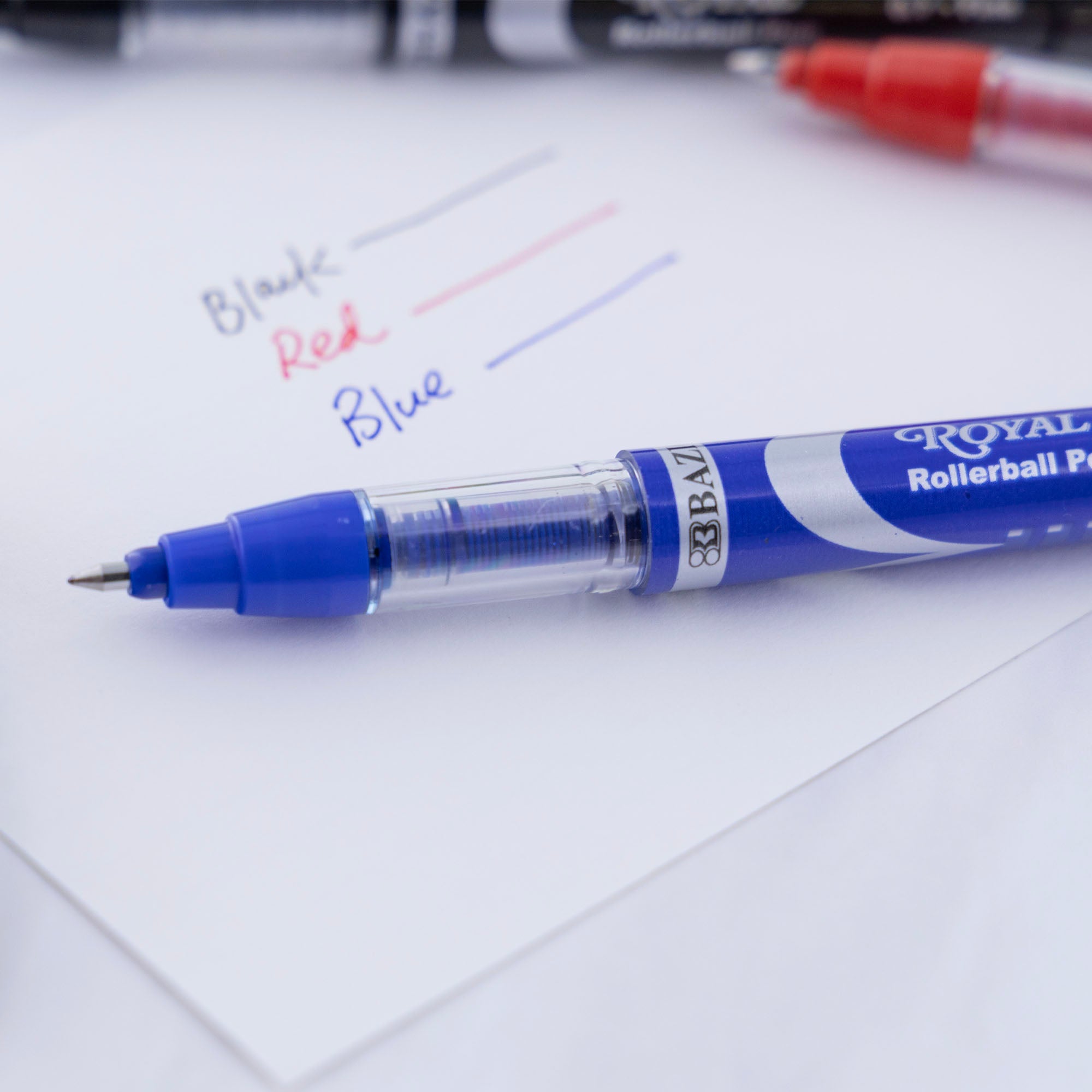BAZIC Royal Assorted Color Rollerball Pen (3/Pack) – BAZIC Products
