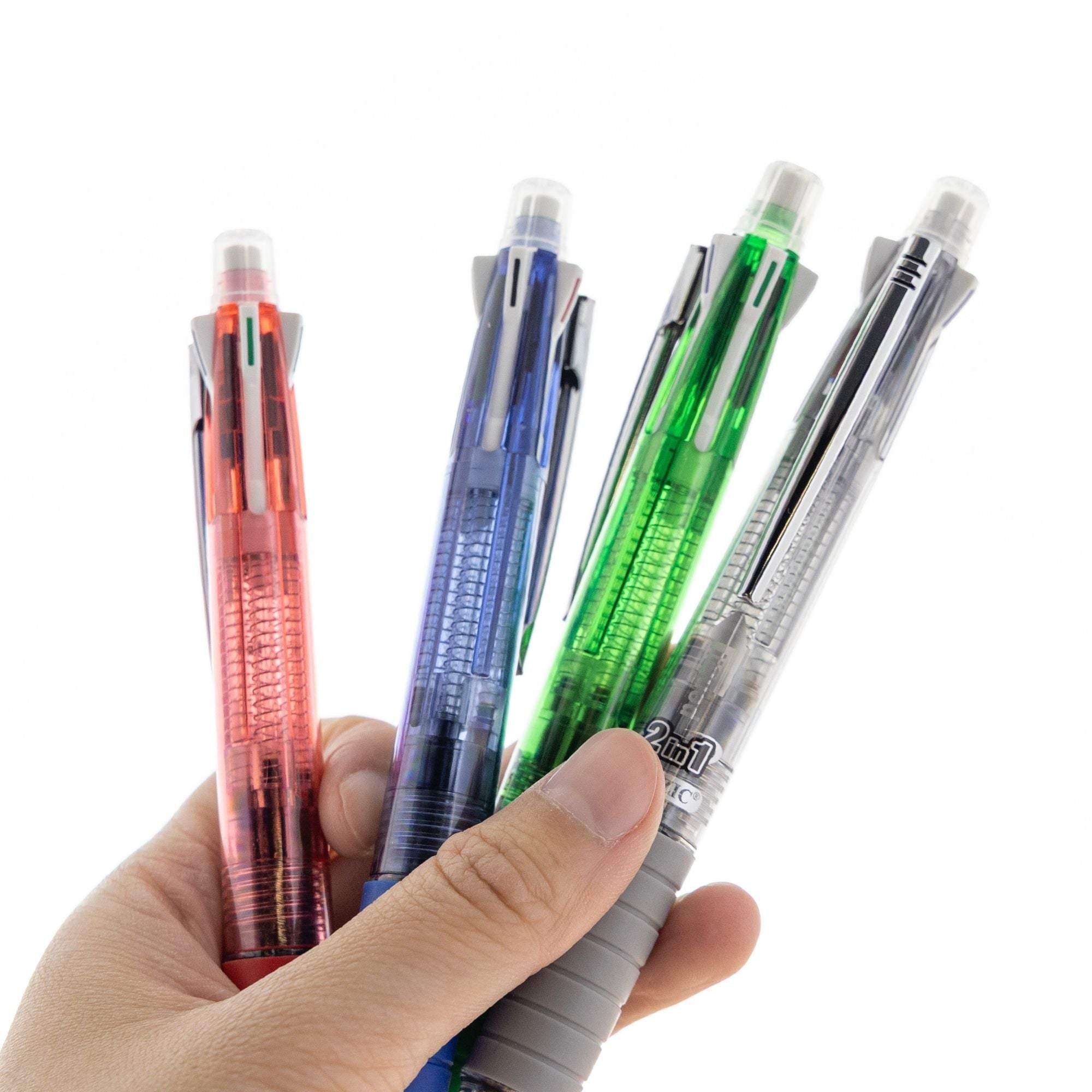 BAZIC 2-In-1 Mechanical Pencil & 4-Color Pen w/ Cushion Grip