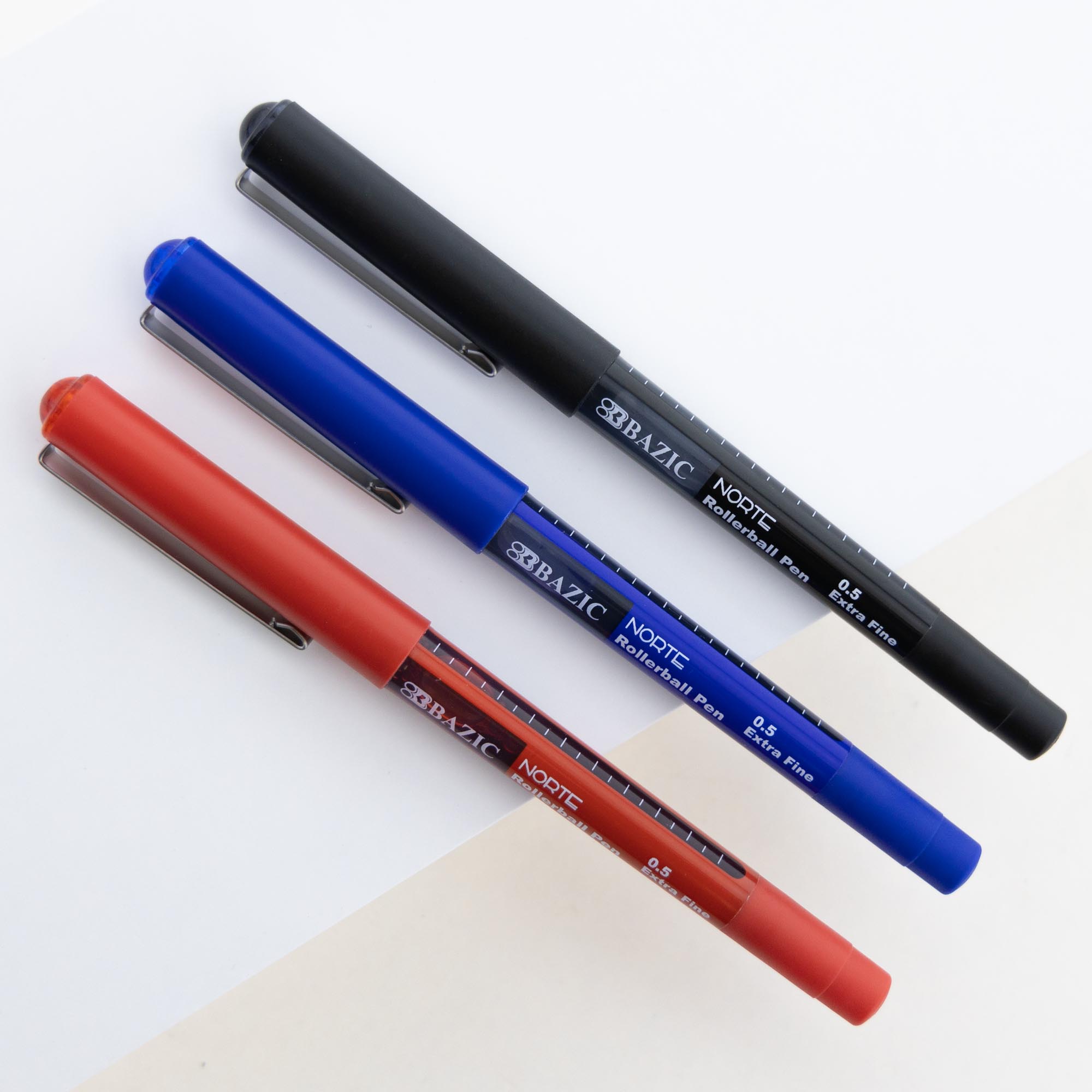 Norte Assorted Color Needle-Tip Rollerball Pen (3/Pack)