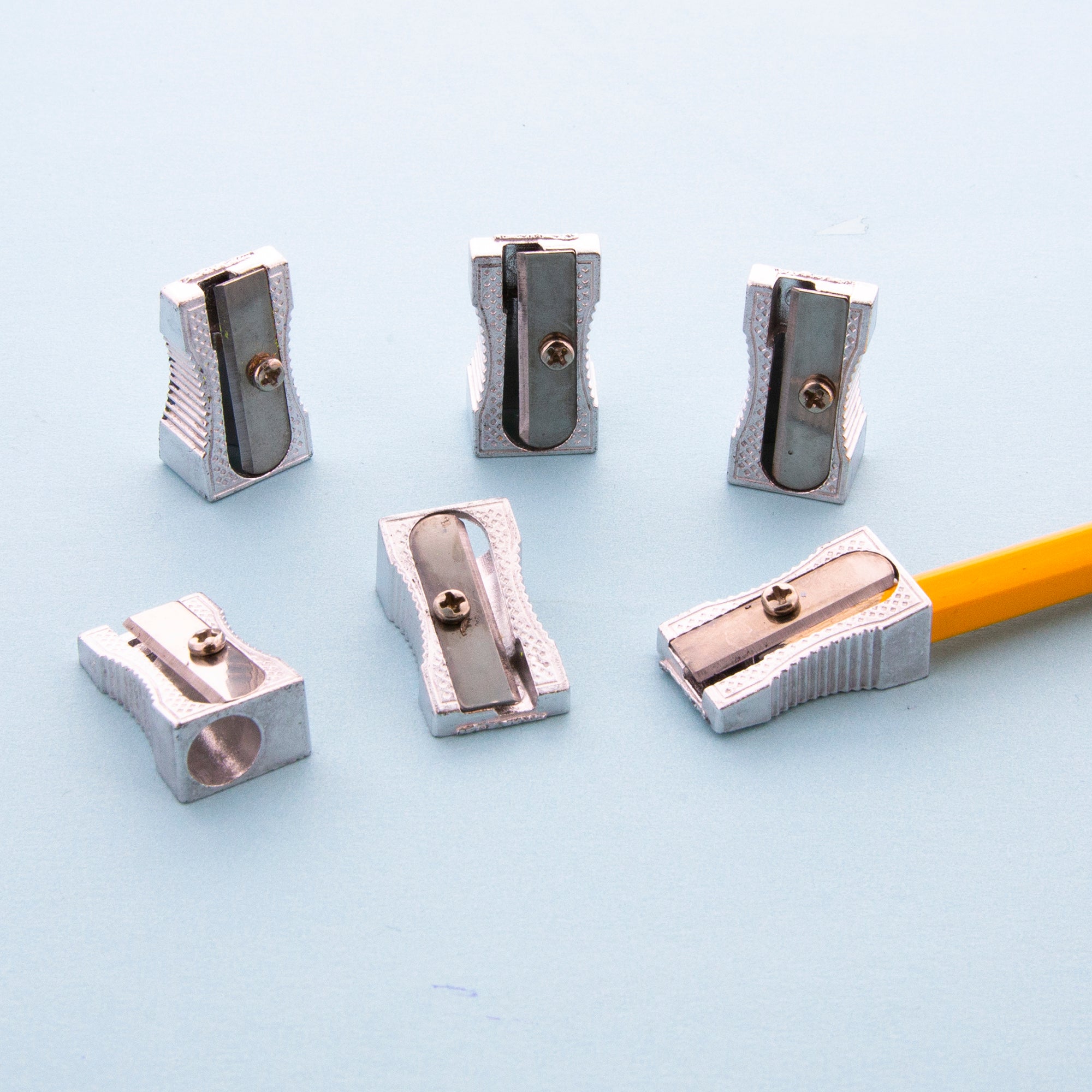 Single Hole Metal Pencil Sharpener (6/Pack)